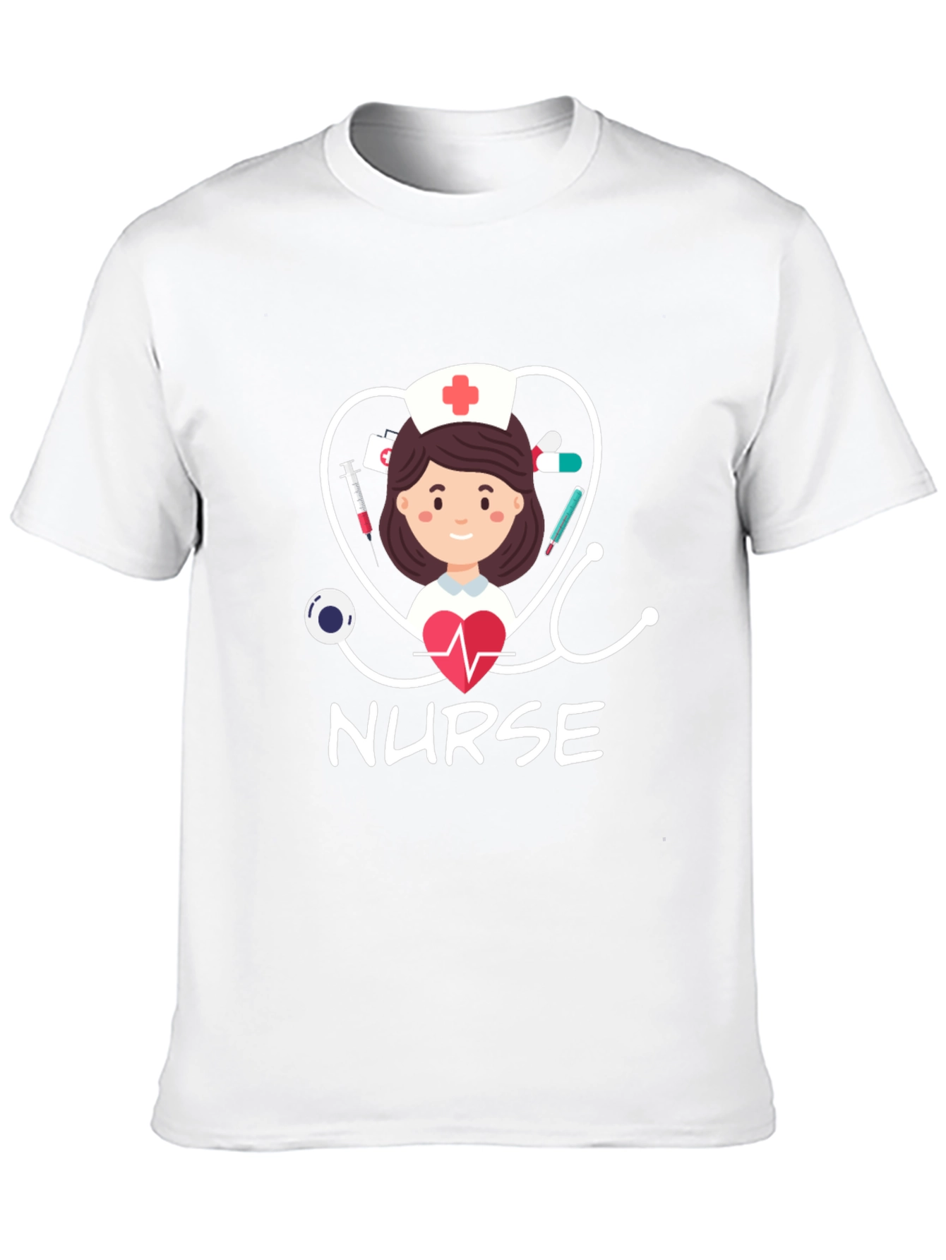 Nurse Graphic T-Shirt - Black Cotton Blend