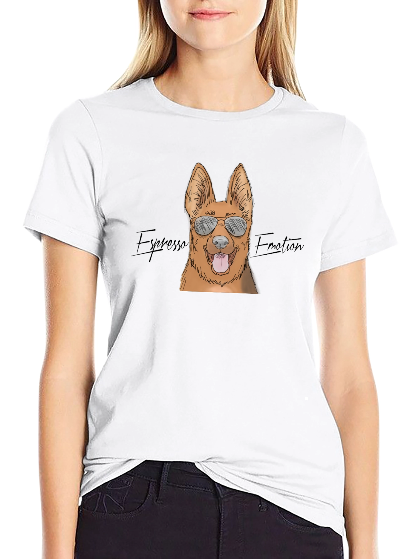 Cool Dog T-Shirt - Espresso Emotion Graphic Tee