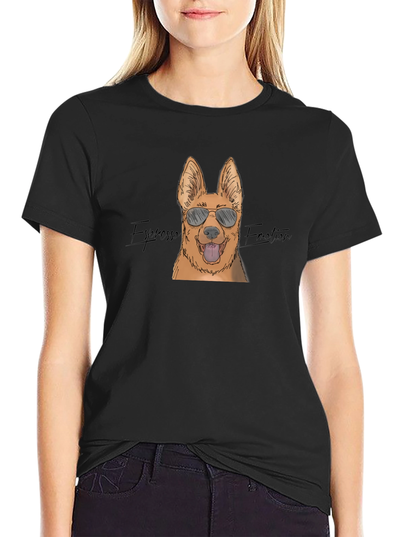 Cool Dog T-Shirt - Espresso Emotion Graphic Tee