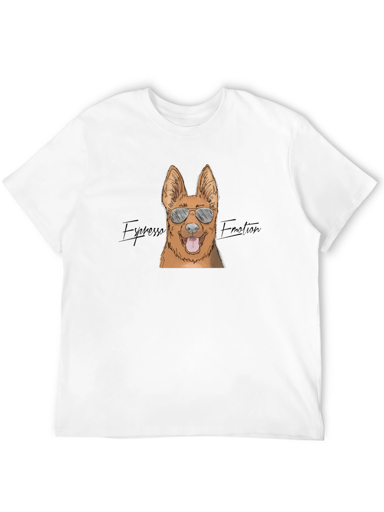 Cool Dog T-Shirt - Espresso Emotion Graphic Tee