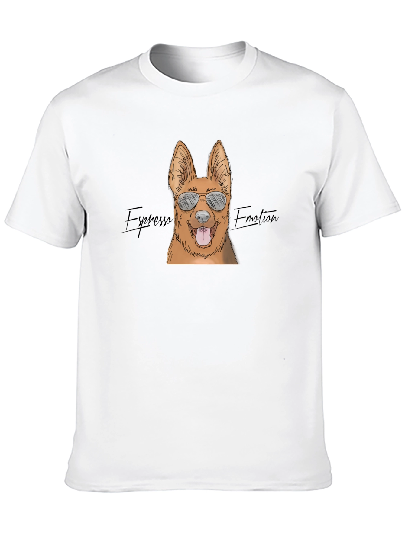 Cool Dog T-Shirt - Espresso Emotion Graphic Tee
