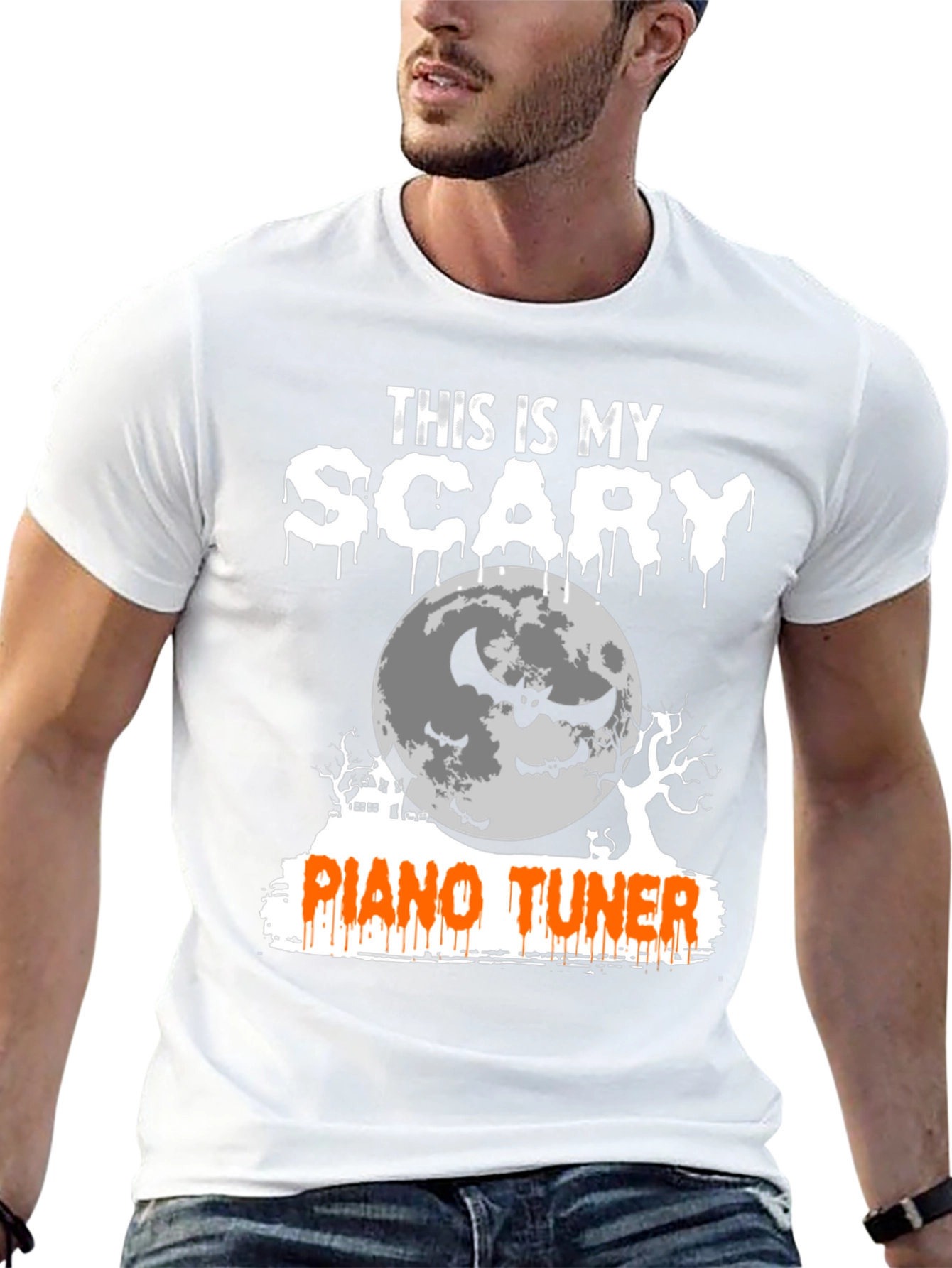 Scary Piano Tuner Halloween T-Shirt