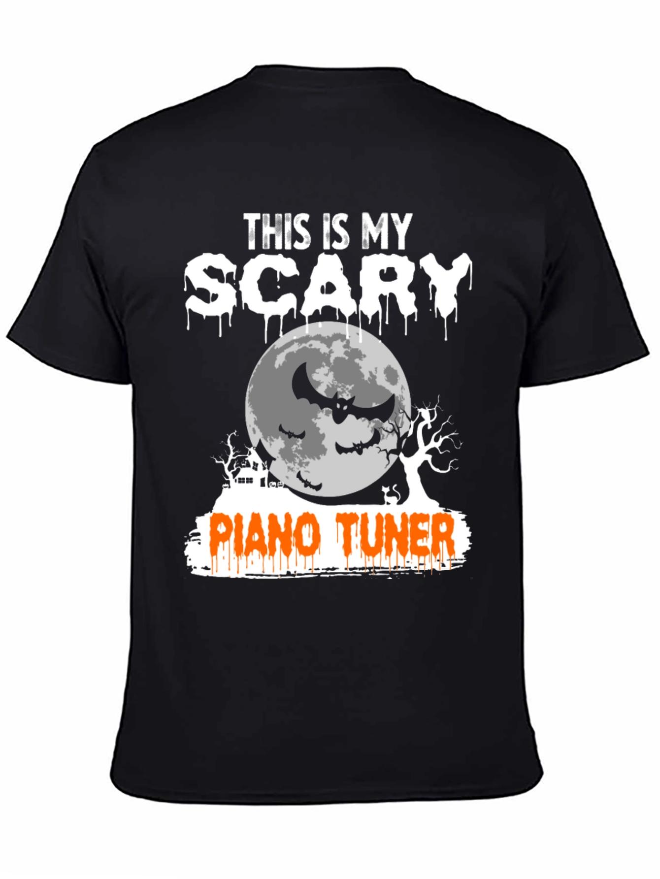 Scary Piano Tuner Halloween T-Shirt