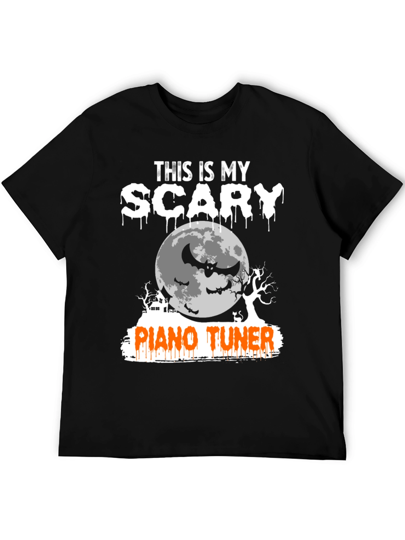Scary Piano Tuner Halloween T-Shirt