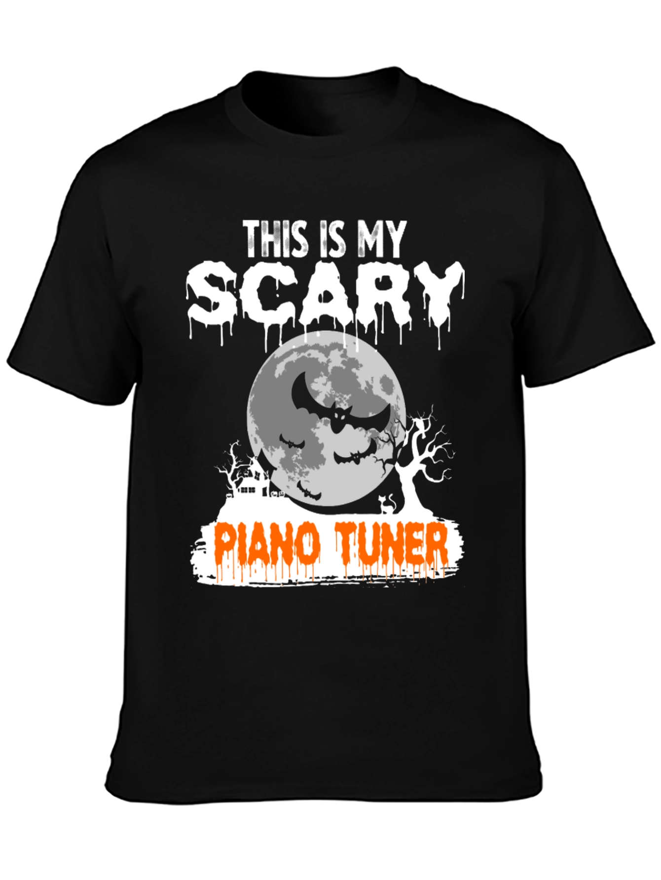 Scary Piano Tuner Halloween T-Shirt