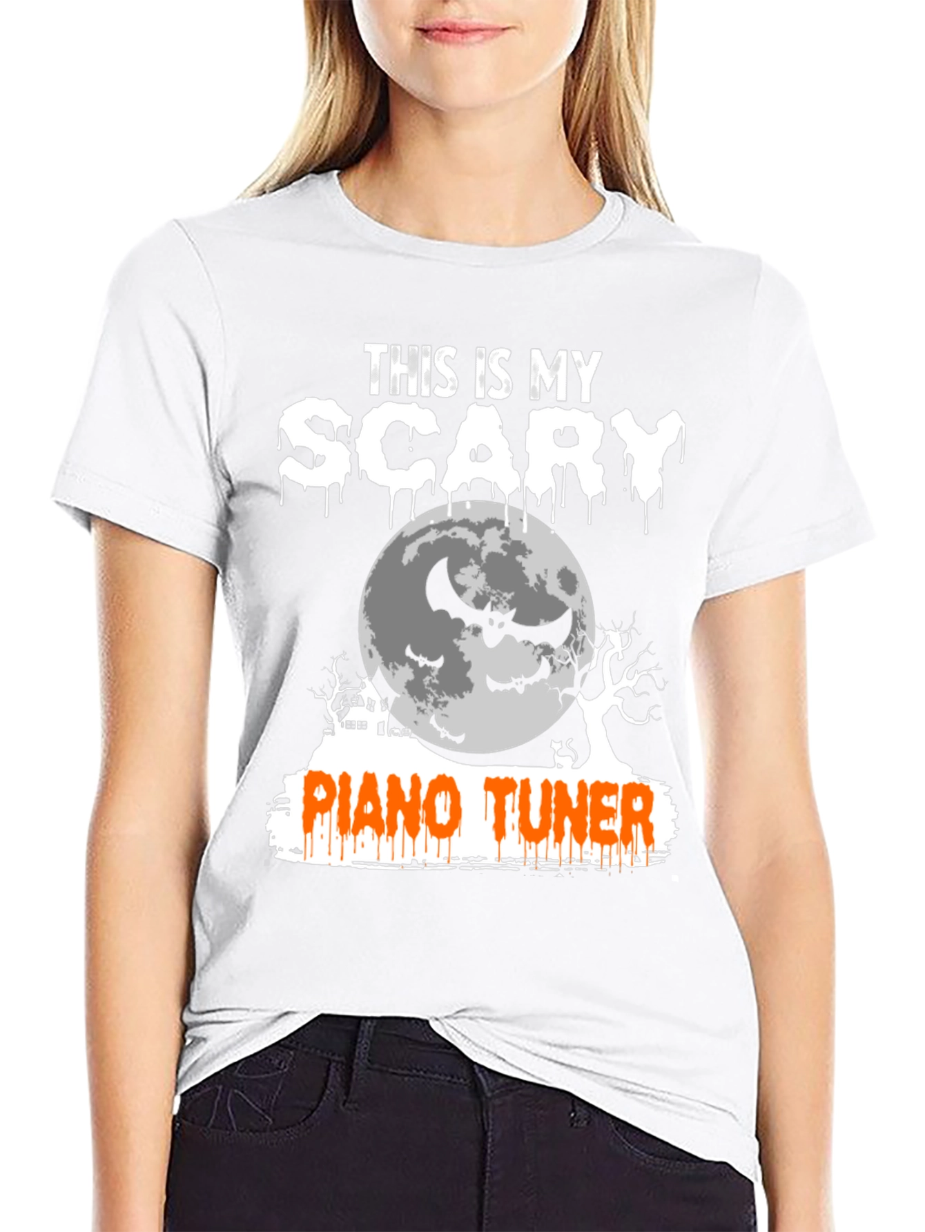 Scary Piano Tuner Halloween T-Shirt