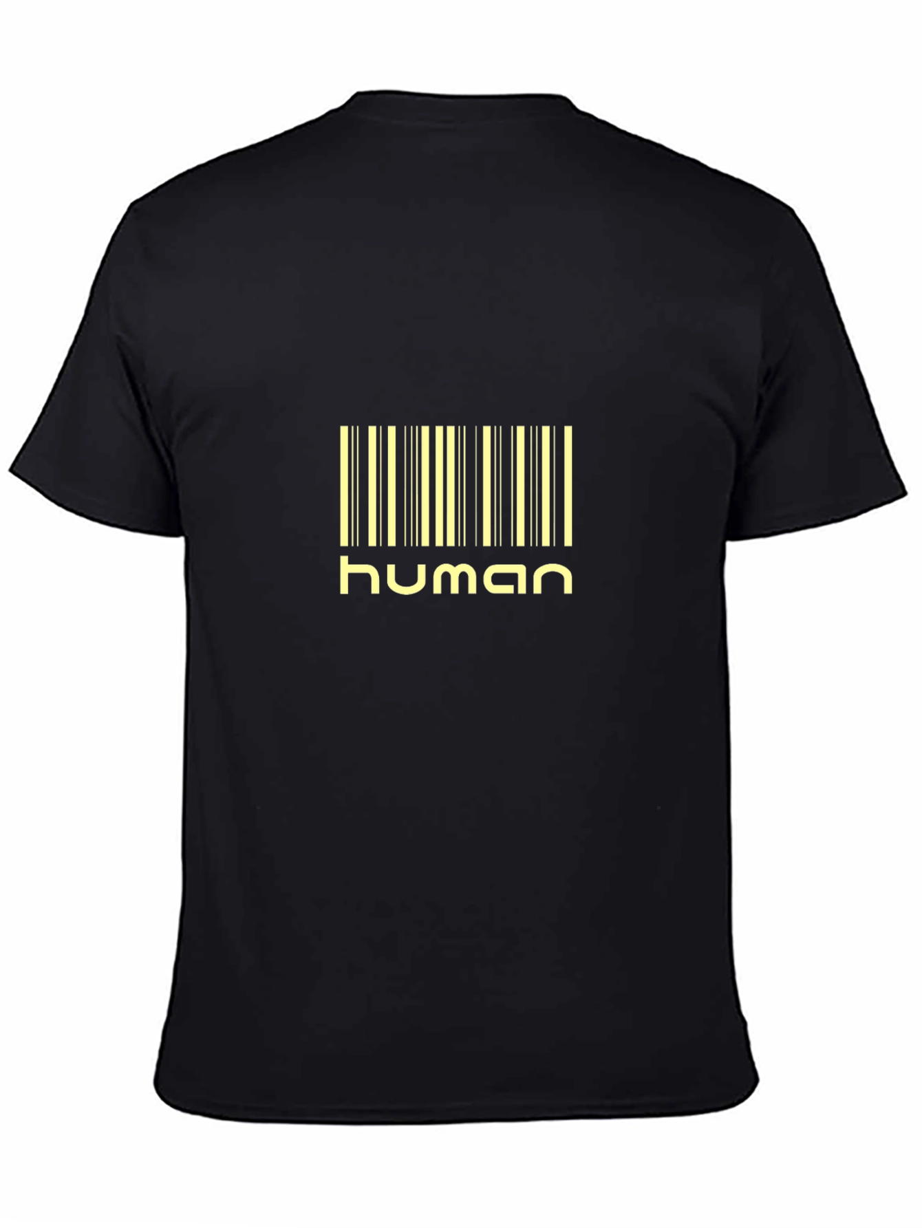 Human Barcode Black T-Shirt
