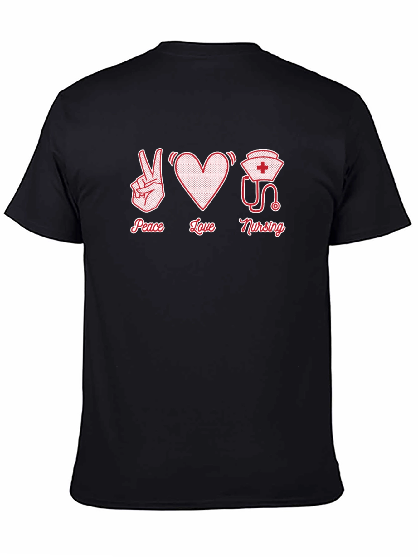 Peace Love Nursing Graphic T-Shirt