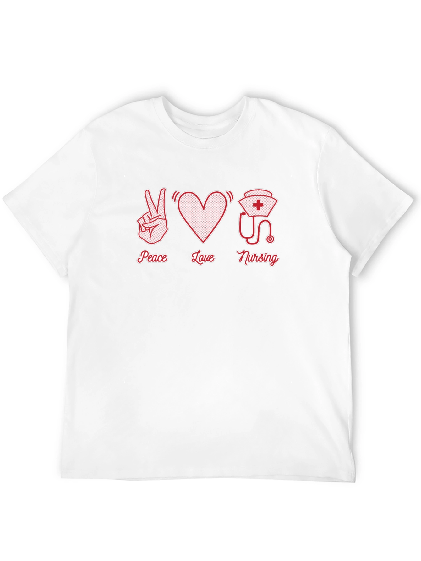 Peace Love Nursing Graphic T-Shirt