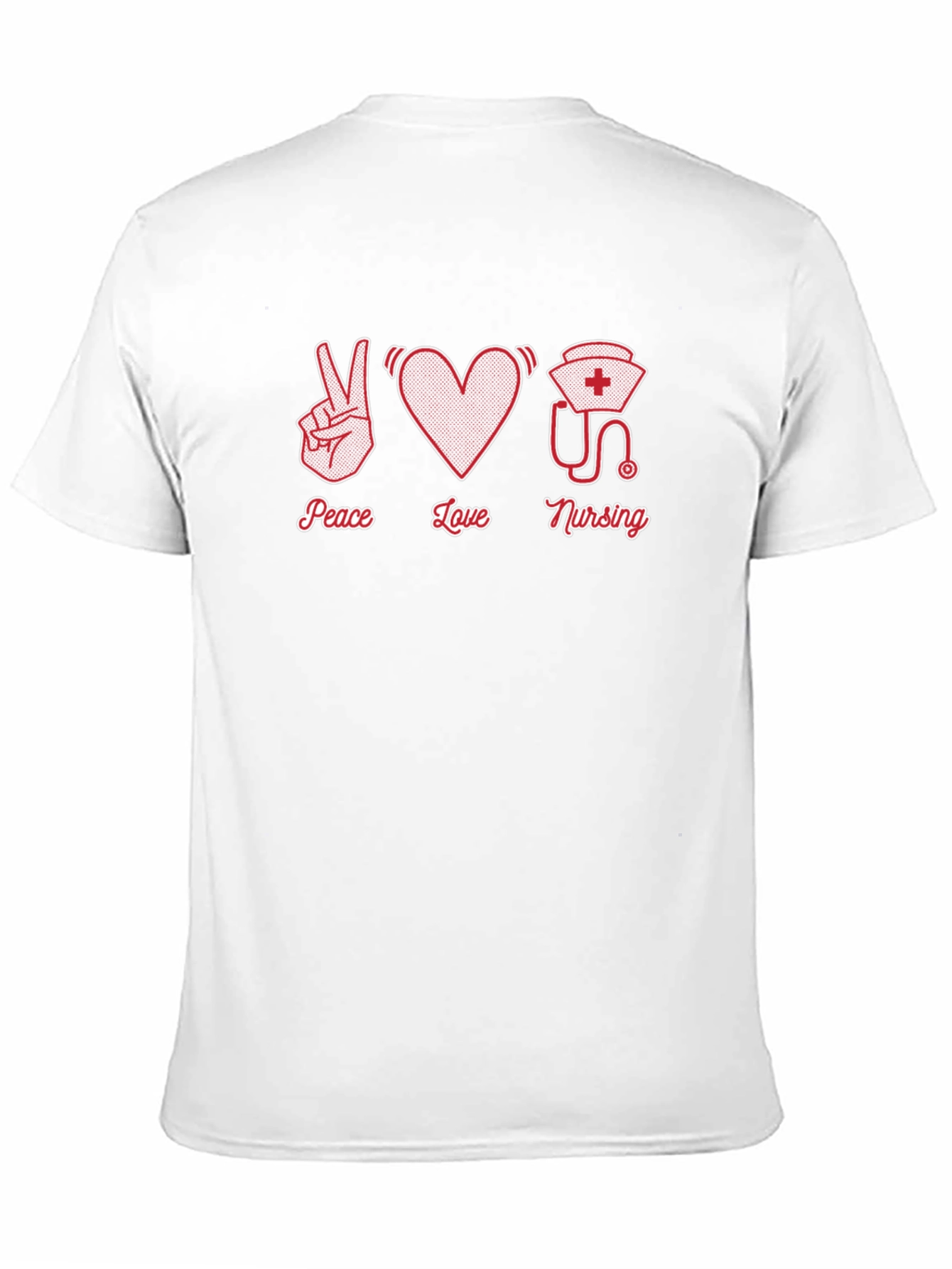 Peace Love Nursing Graphic T-Shirt