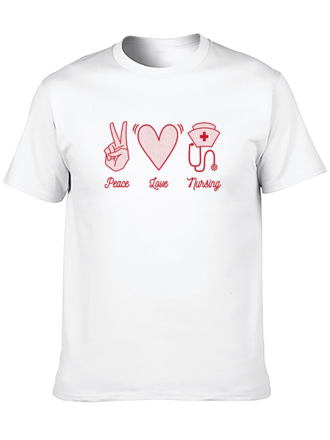 Peace Love Nursing Graphic T-Shirt