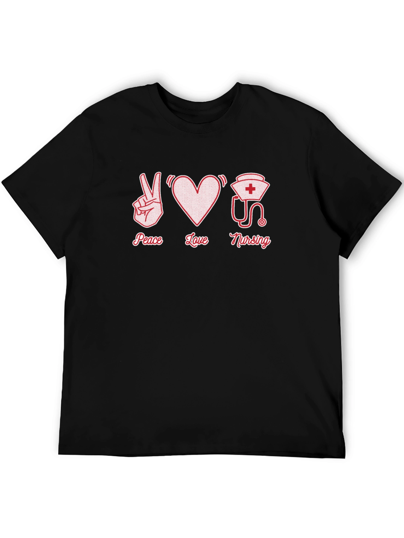 Peace Love Nursing Graphic T-Shirt
