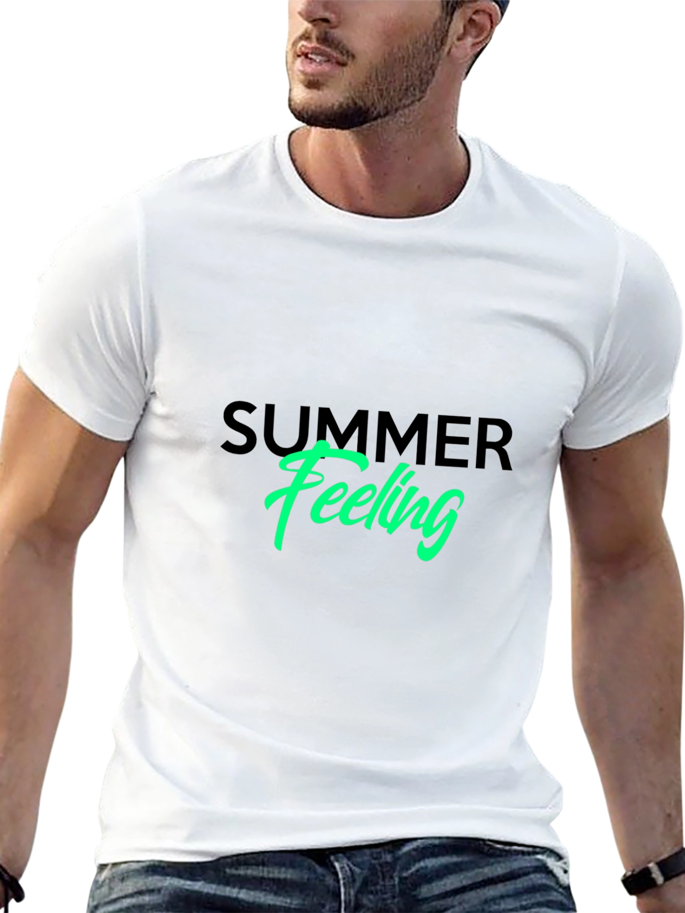 Summer Feeling Graphic Tee - Black