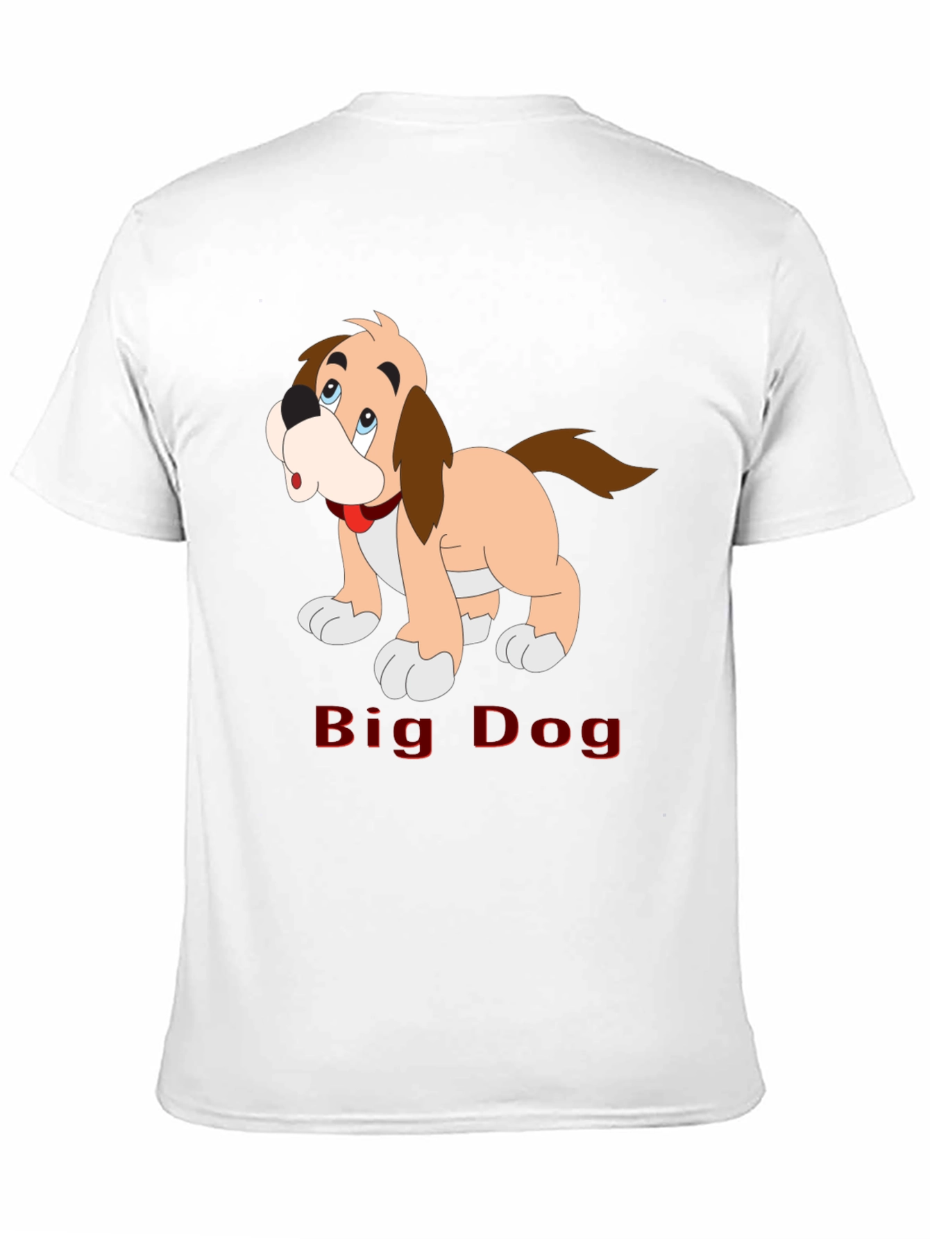 Big Dog Cartoon T-Shirt - Black