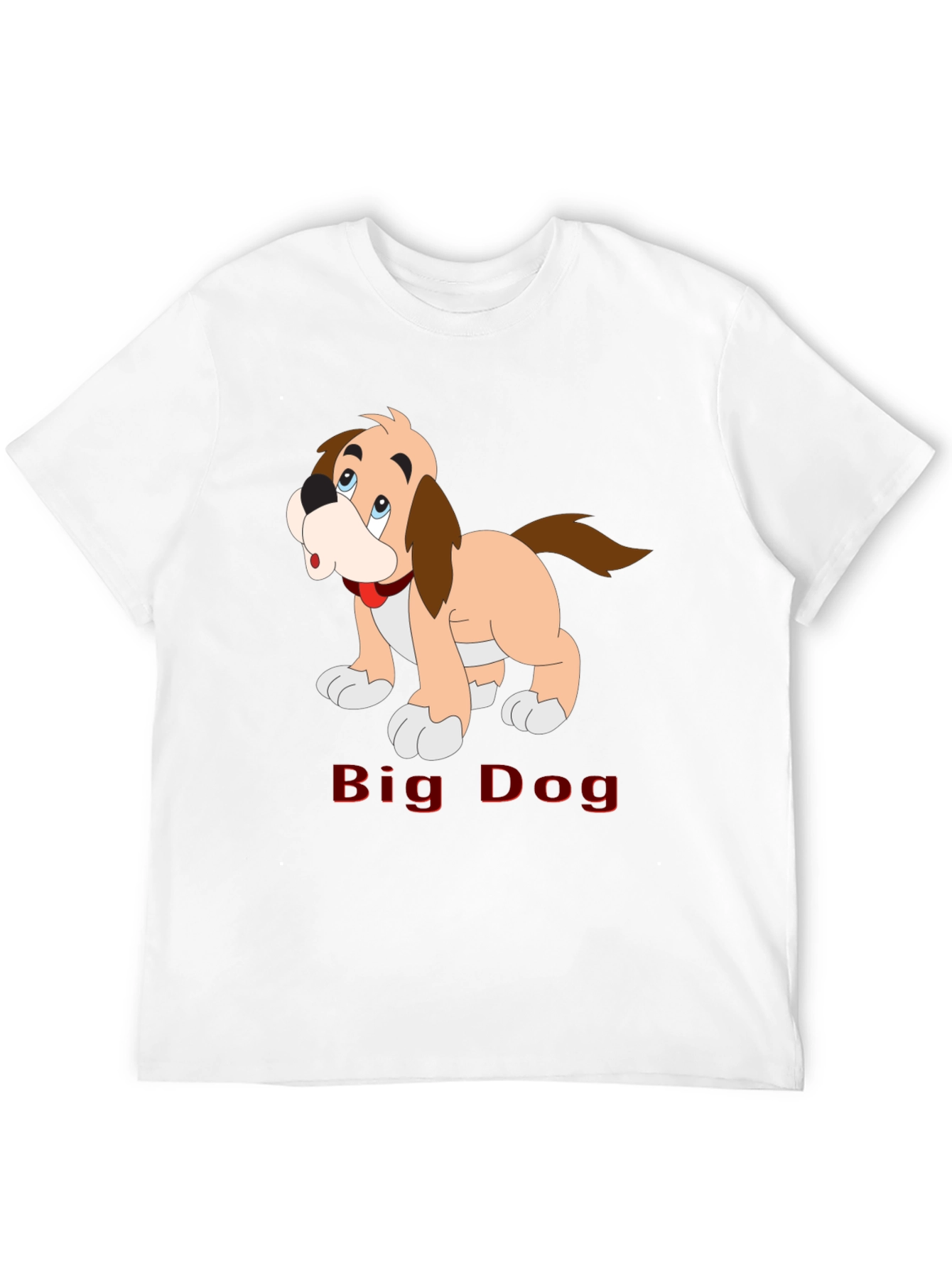 Big Dog Cartoon T-Shirt - Black