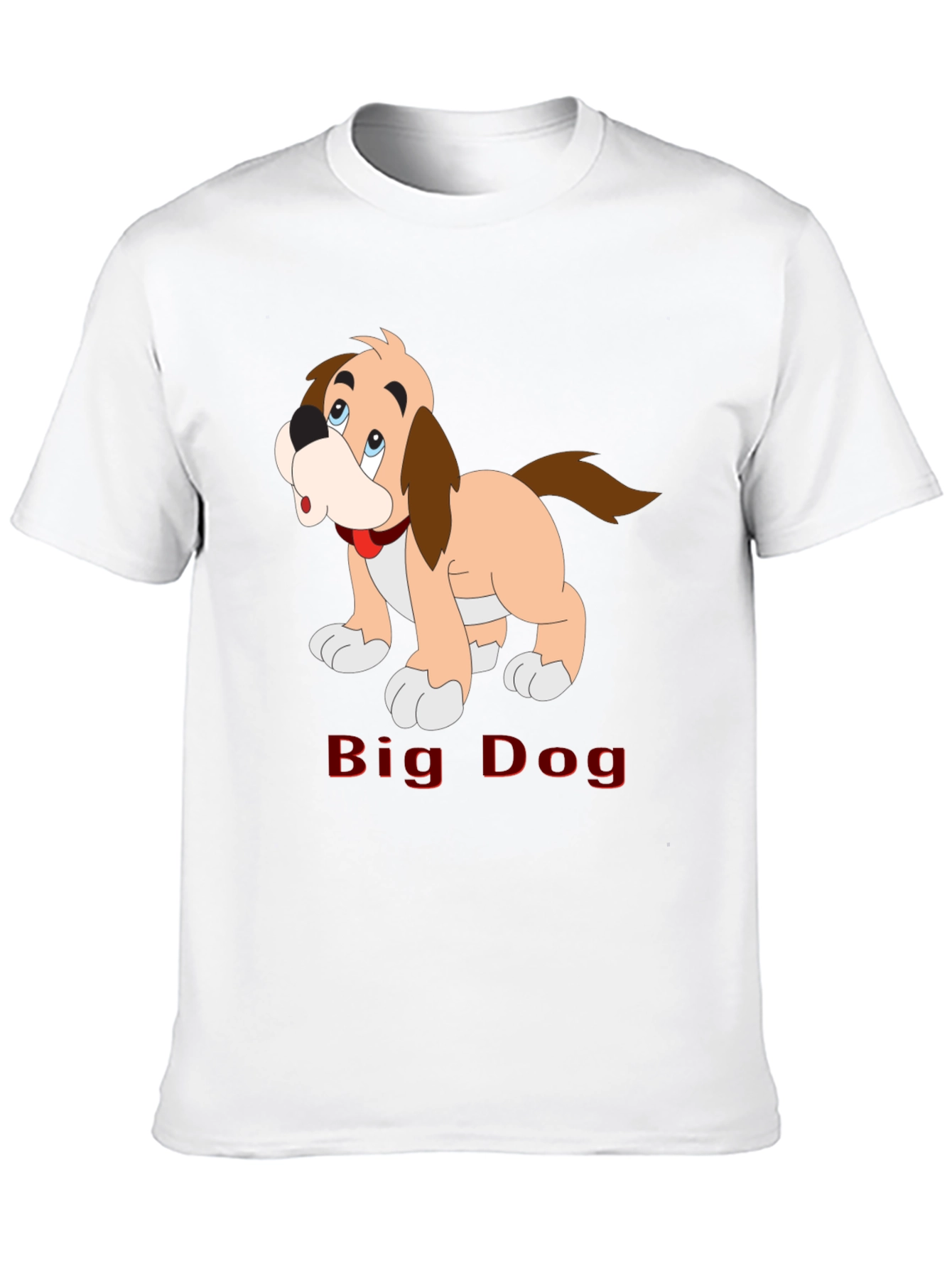 Big Dog Cartoon T-Shirt - Black