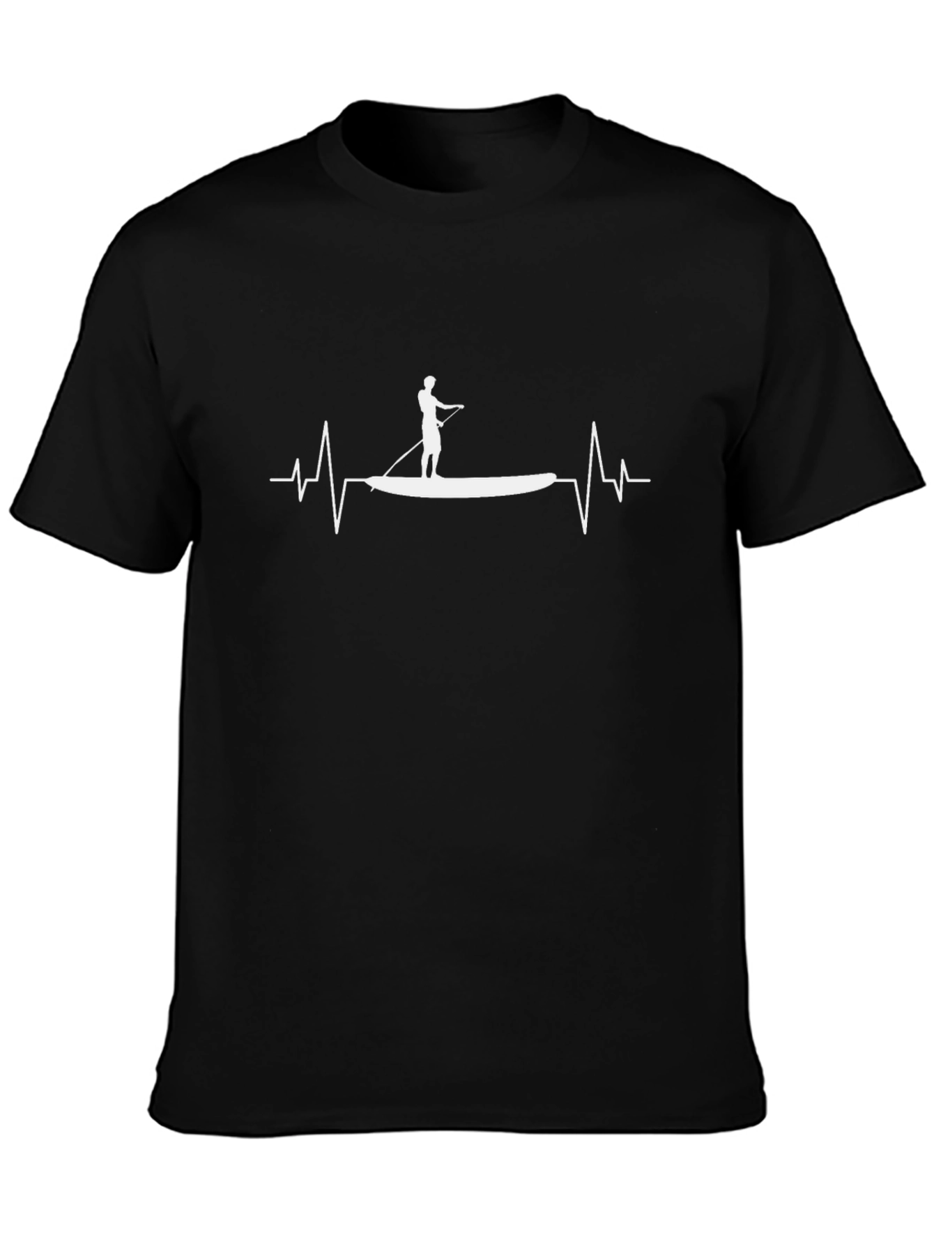 Paddle Board Heartbeat T-Shirt - Black