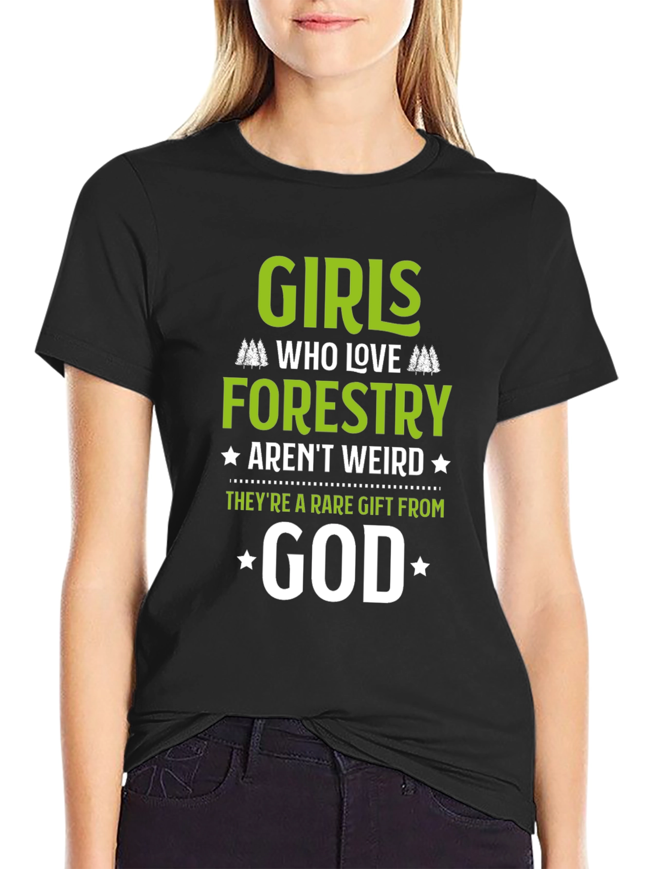 Girls Who Love Forestry Graphic T-Shirt
