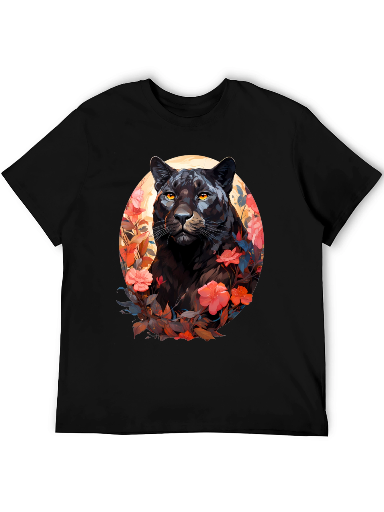 Black Panther Floral Graphic Tee