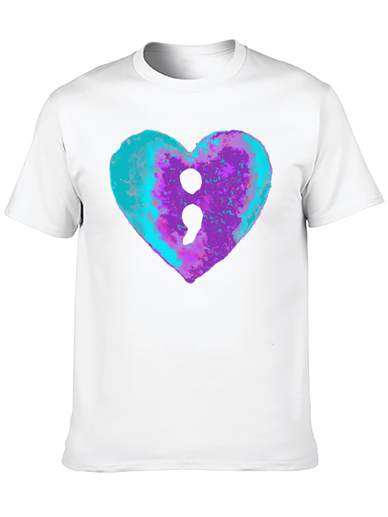Semicolon Heart Tee - Mental Health Awareness Shirt