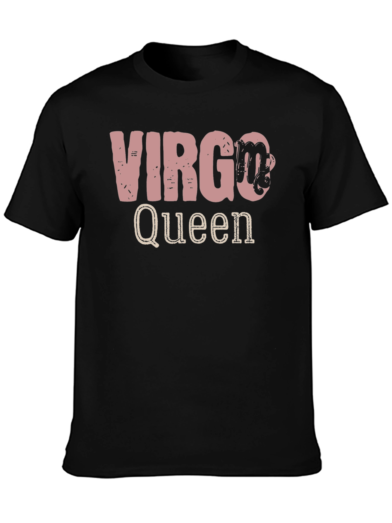 Virgo Queen Zodiac Sign Black T-Shirt