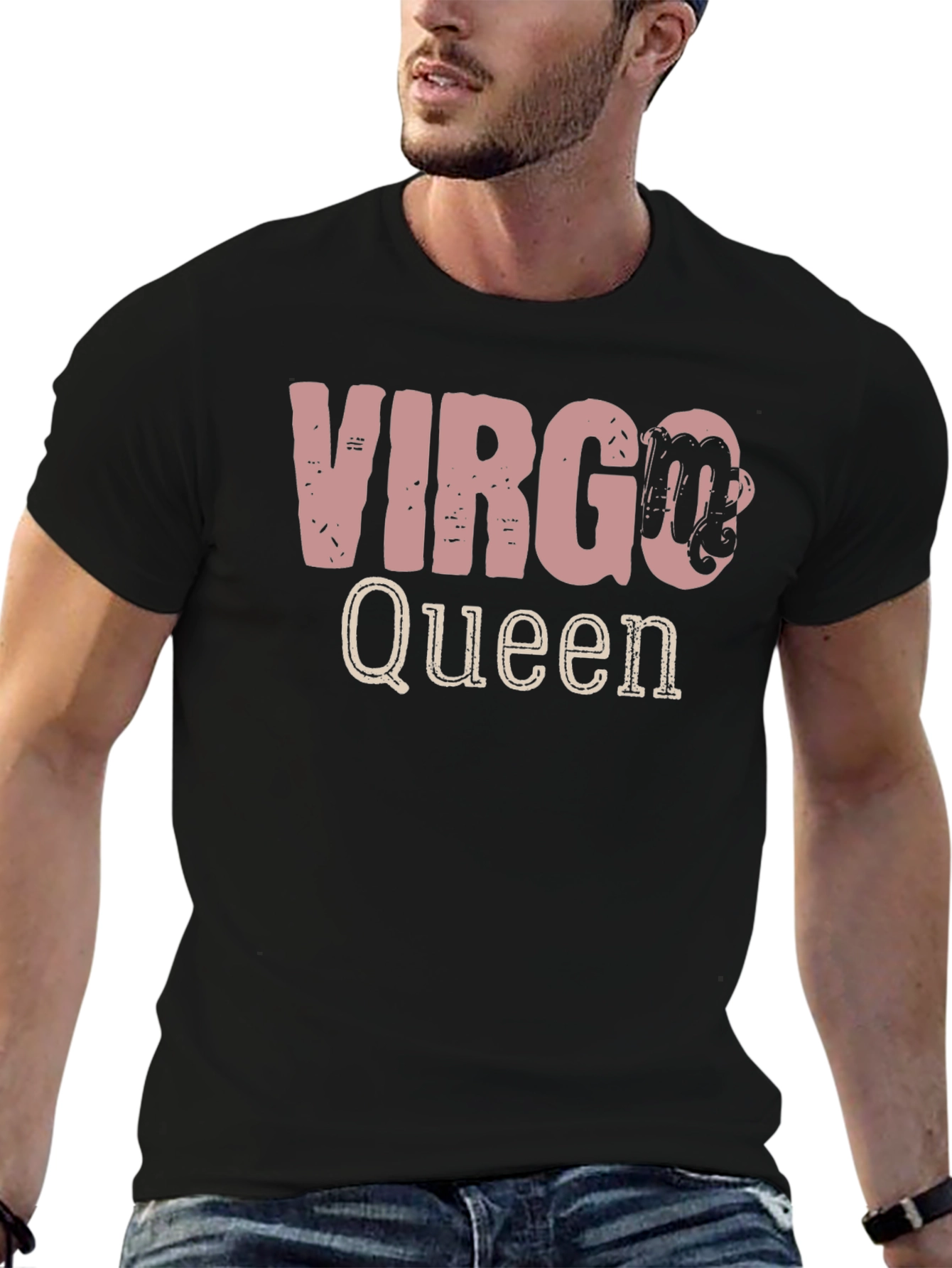 Virgo Queen Zodiac Sign Black T-Shirt