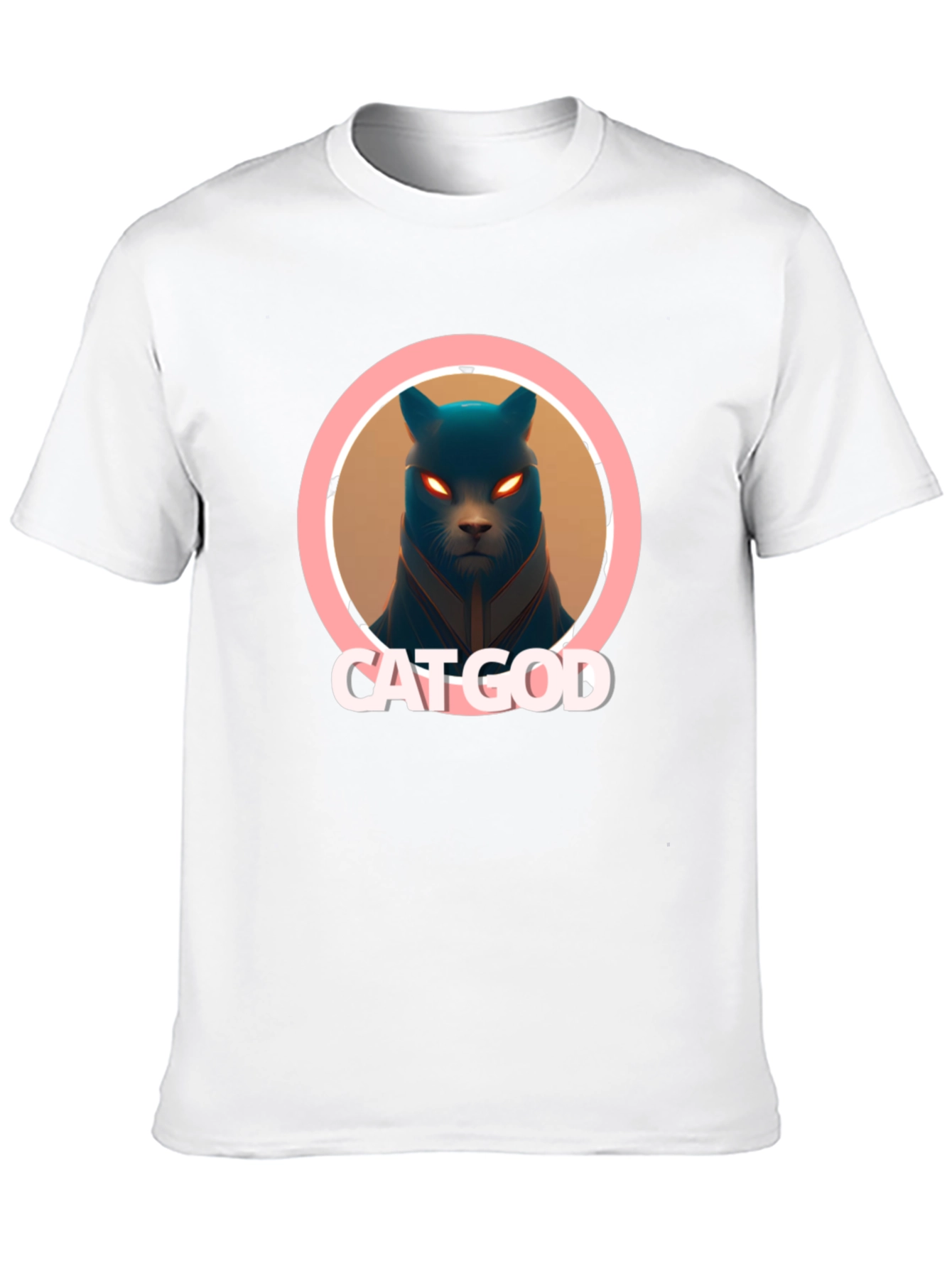 Cat God Graphic Tee - Black T-Shirt