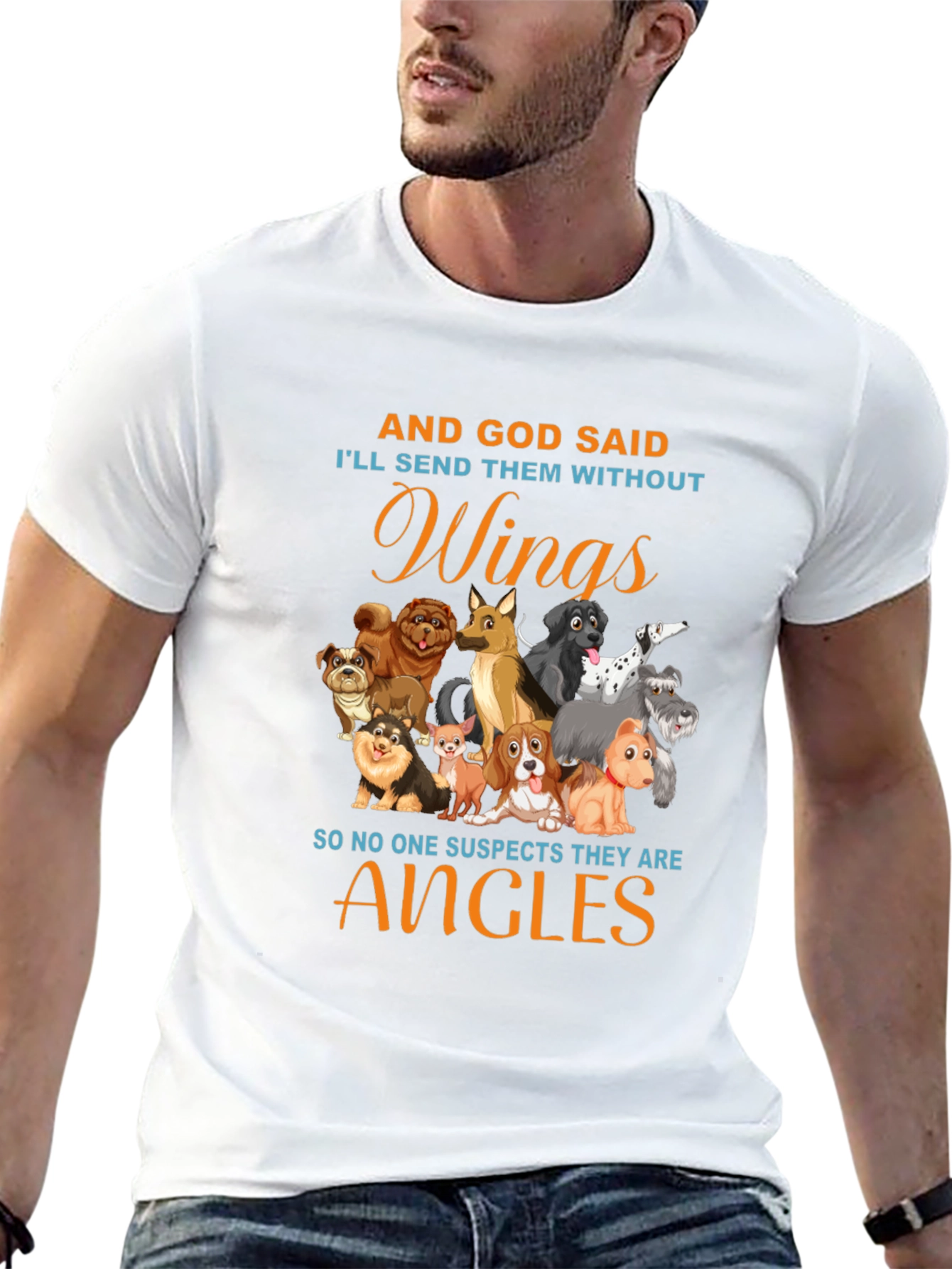 Dog Angel T-Shirt - Wings