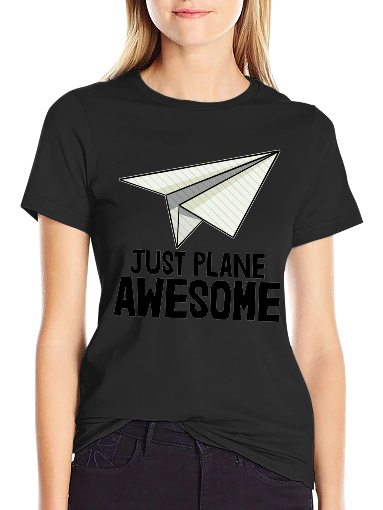 Just Plane Awesome Black T-Shirt