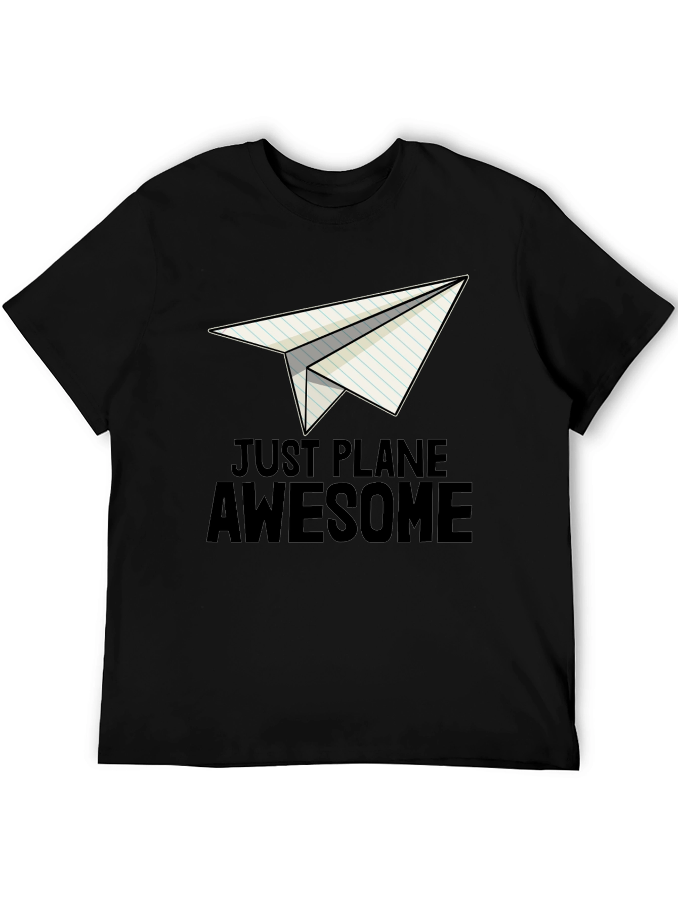Just Plane Awesome Black T-Shirt
