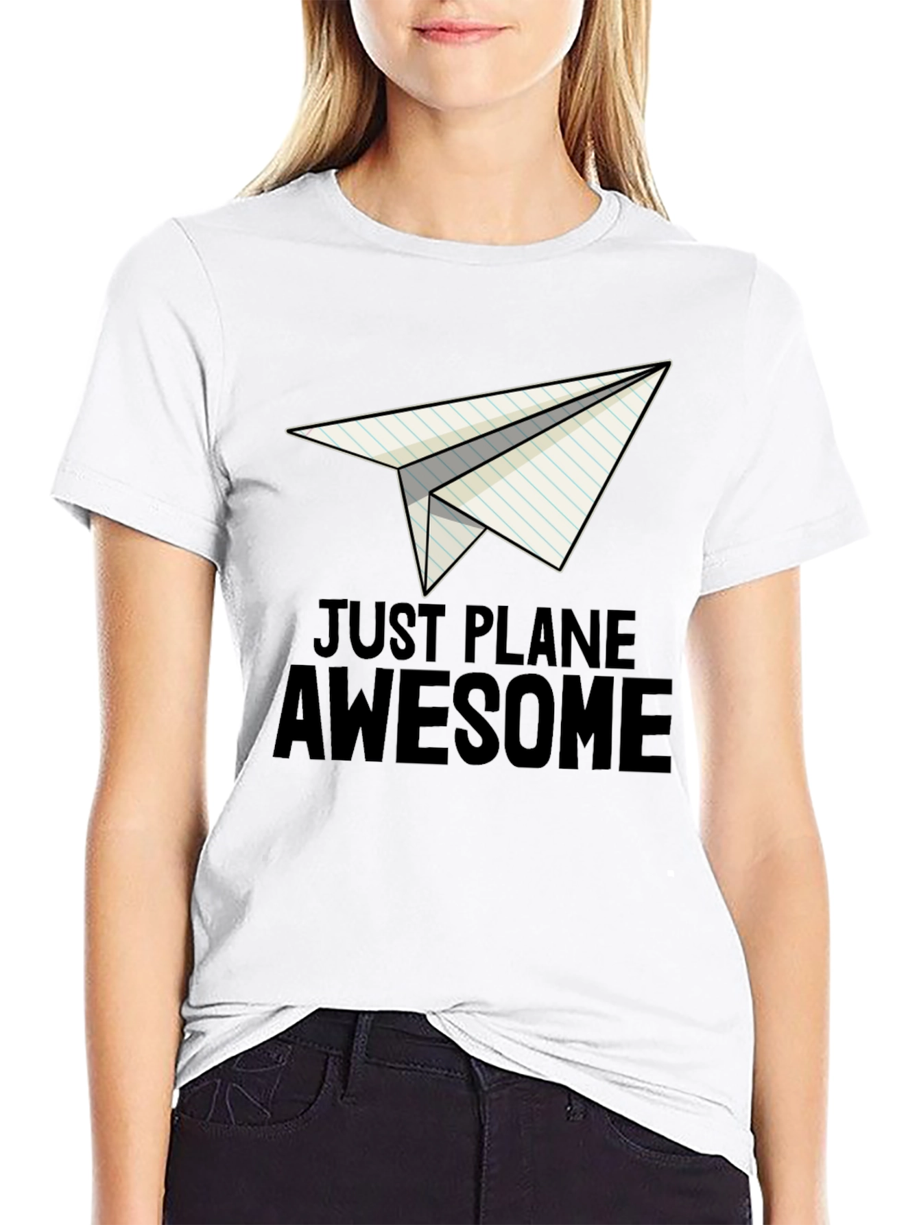Just Plane Awesome Black T-Shirt