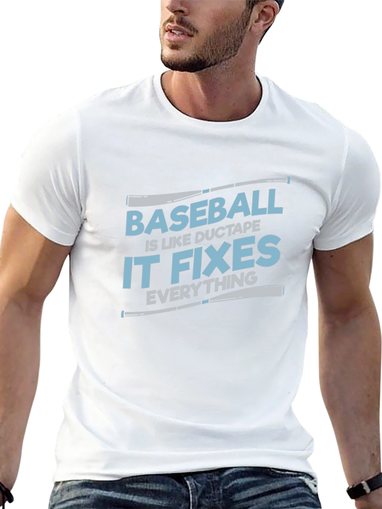 Baseball Duct Tape Fixes Everything T-Shirt