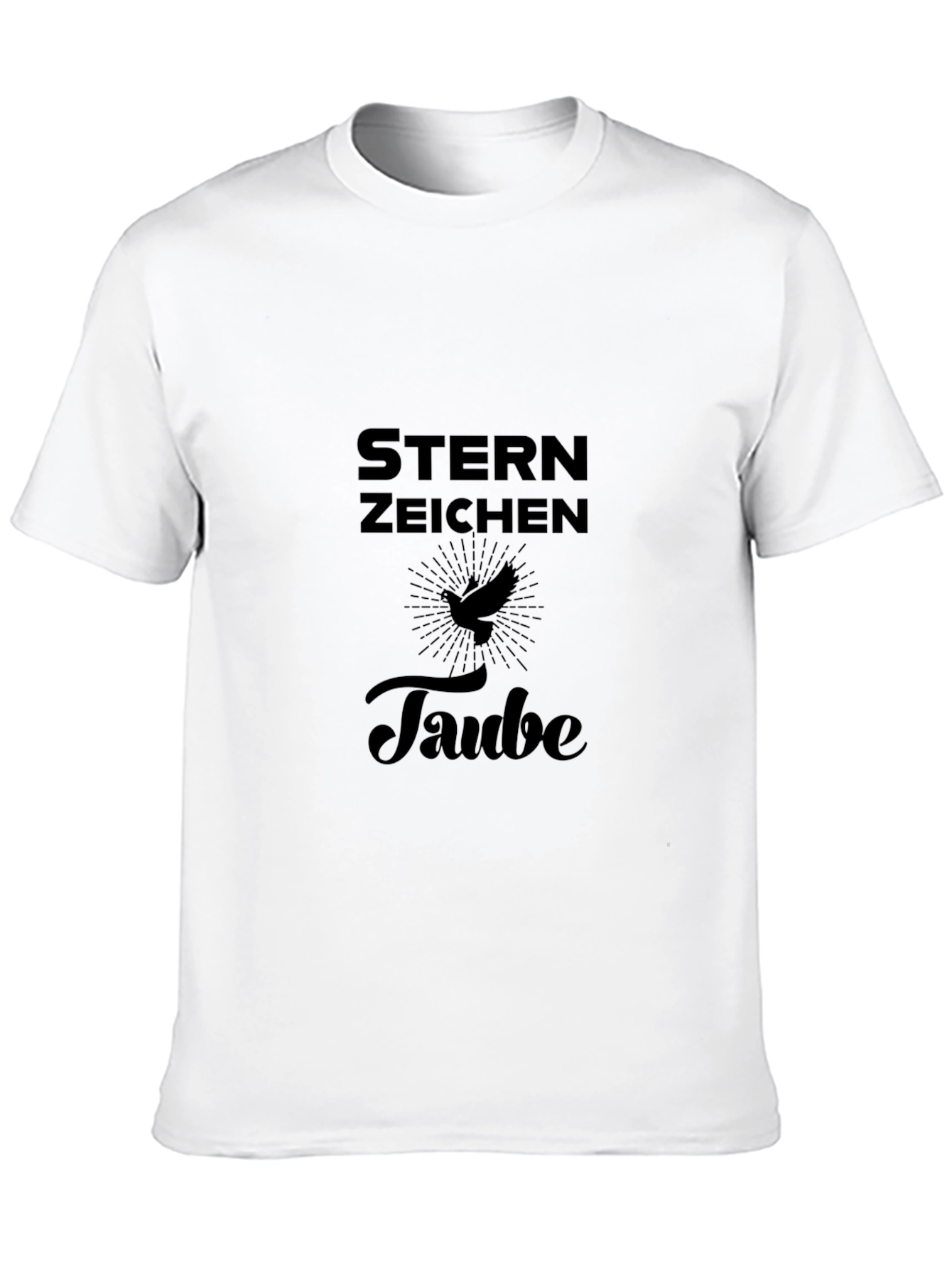 Sternzeichen Taube Black Graphic T-Shirt