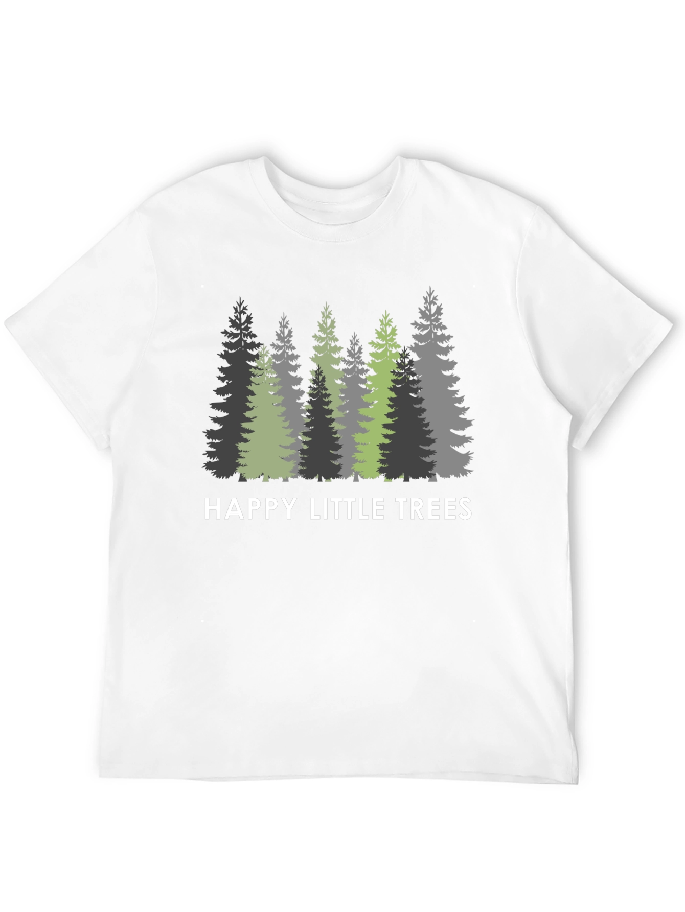 Happy Little Trees Graphic T-Shirt - Nature Inspired Tee