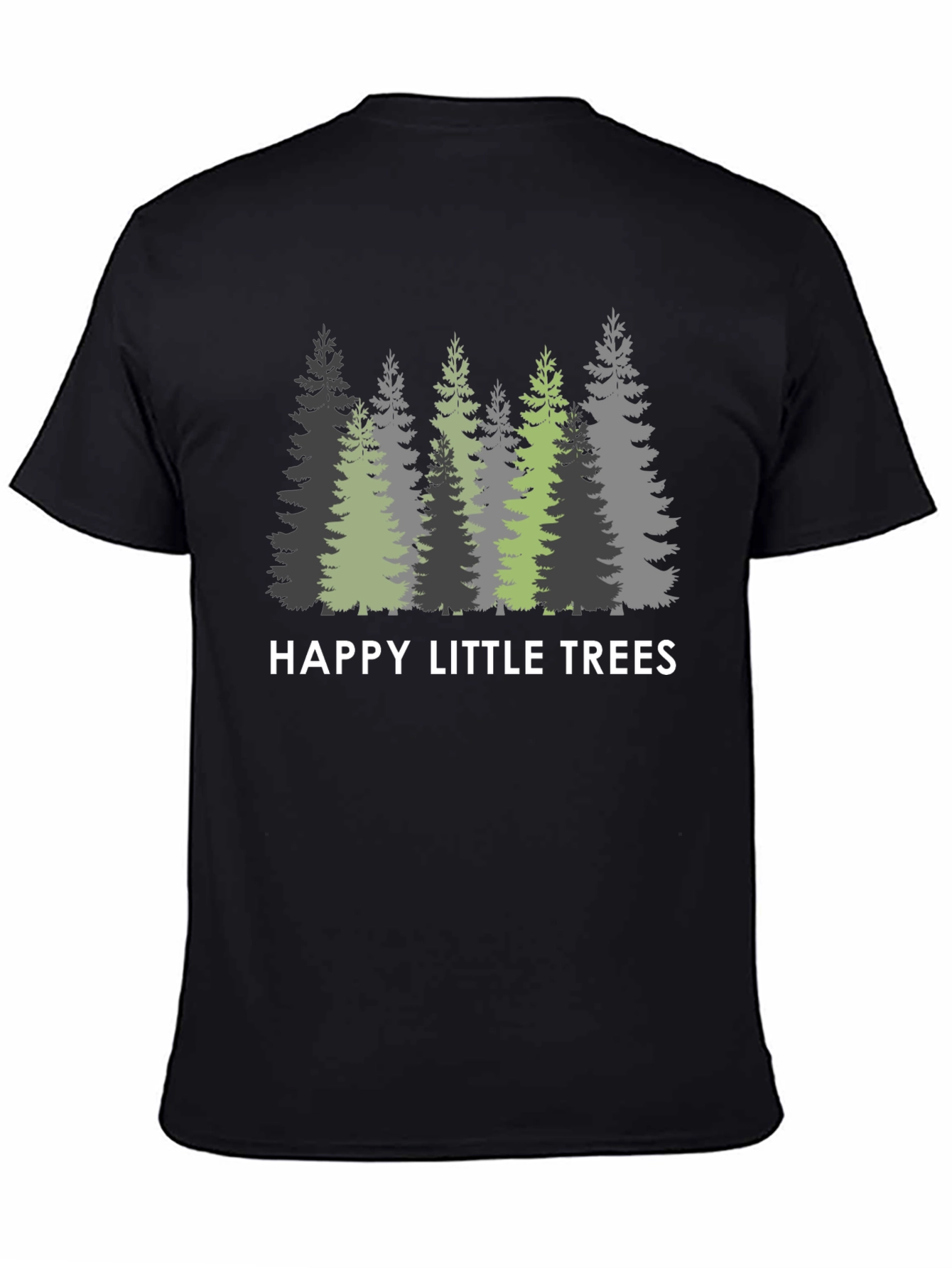 Happy Little Trees Graphic T-Shirt - Nature Inspired Tee