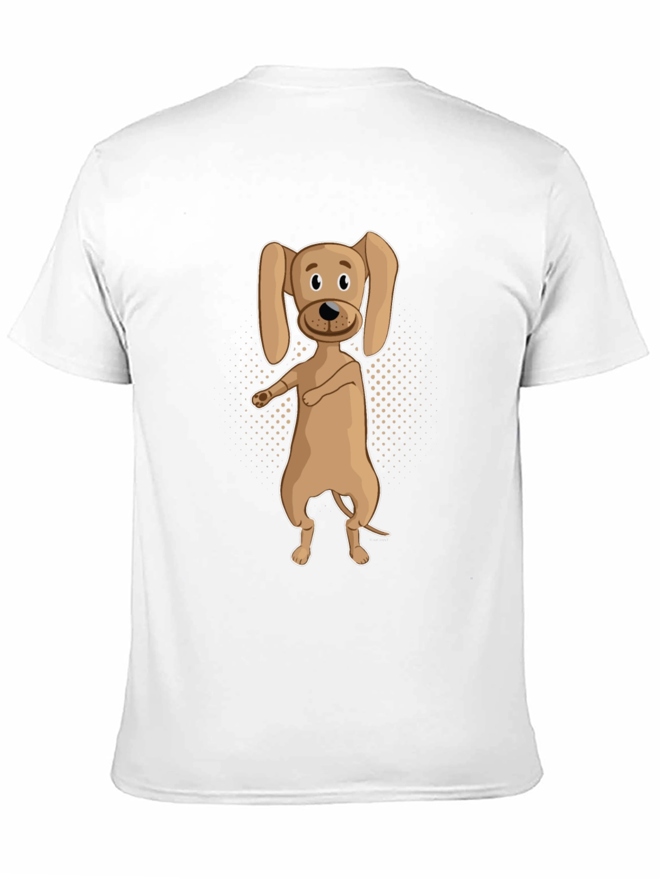 Dancing Dog Graphic Tee - Black Cotton T-Shirt