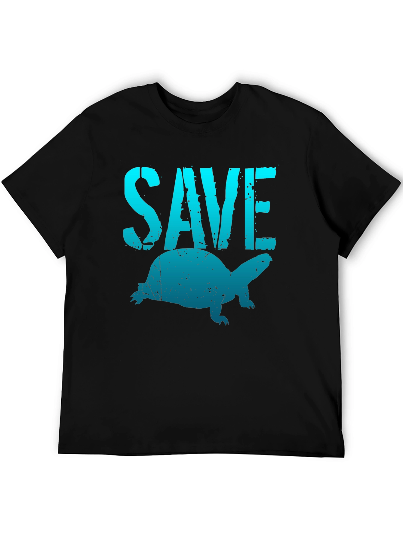 Save the Turtles T-Shirt - Black Cotton Tee
