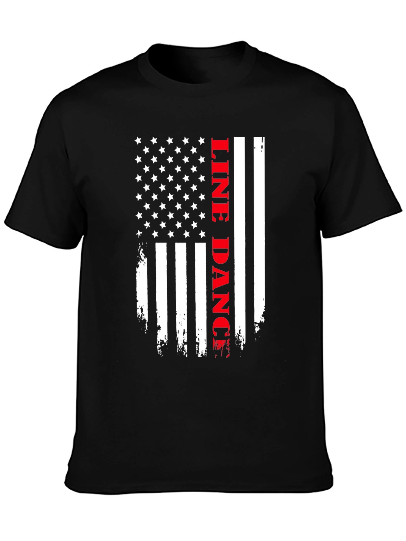 Line Dance American Flag T-Shirt
