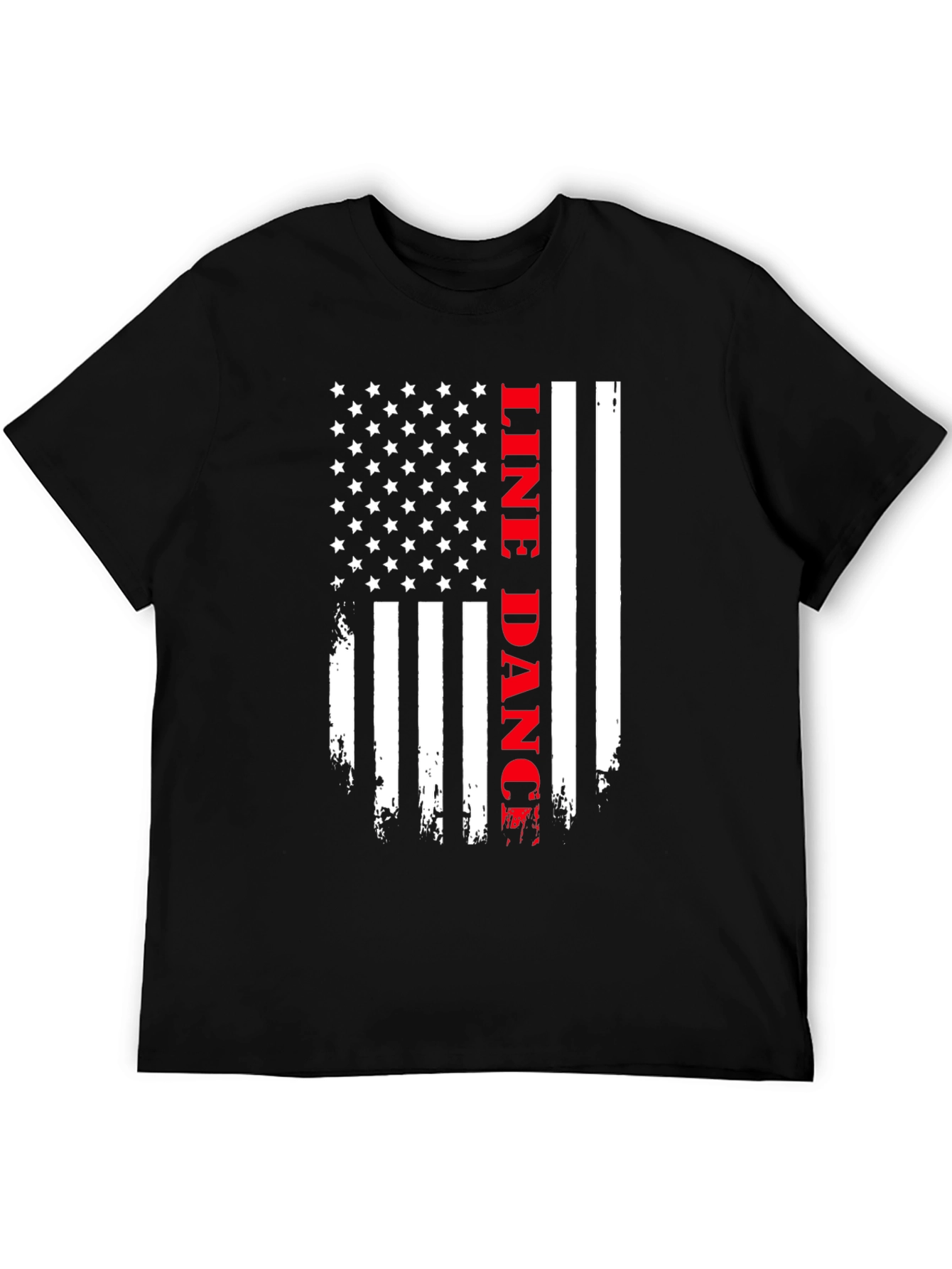 Line Dance American Flag T-Shirt