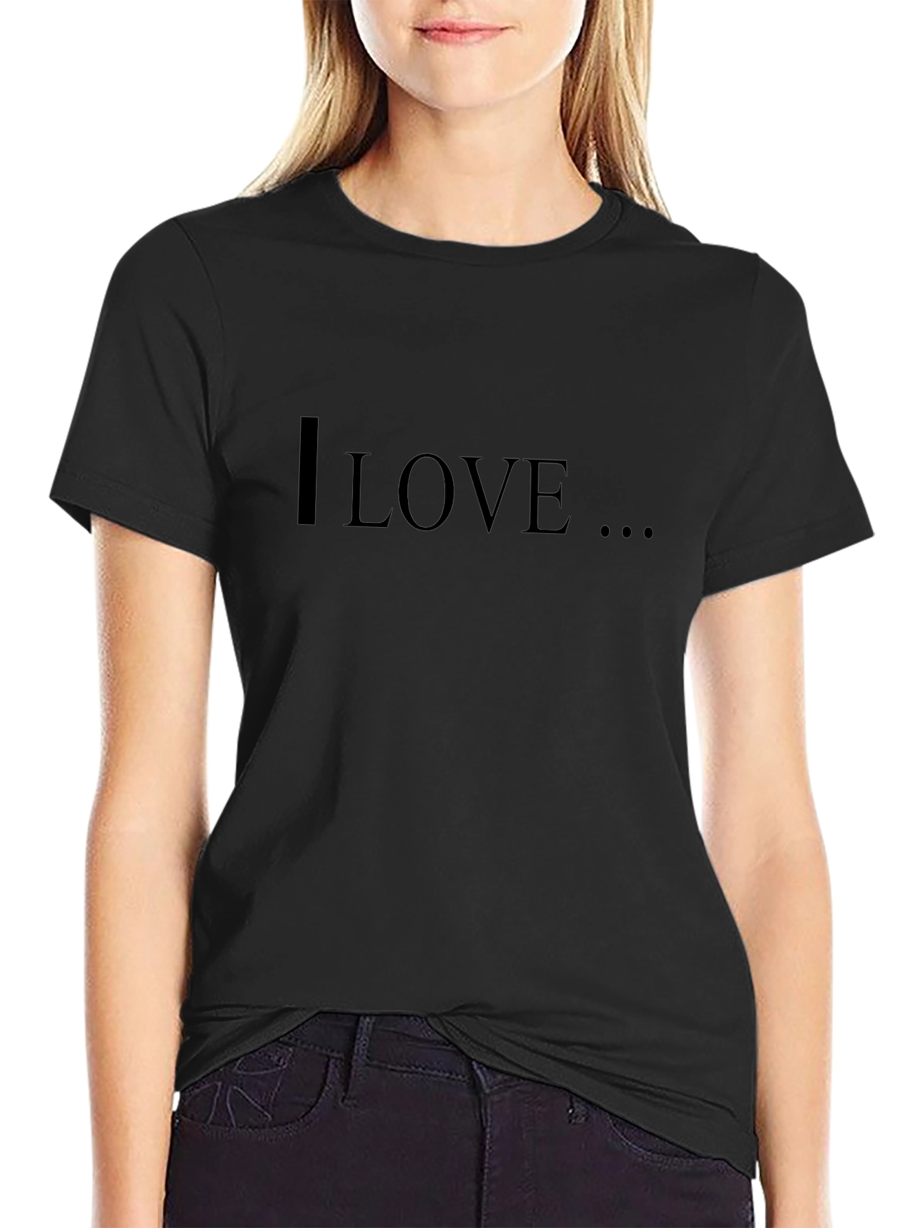 I Love T-Shirt - Black Graphic Tee