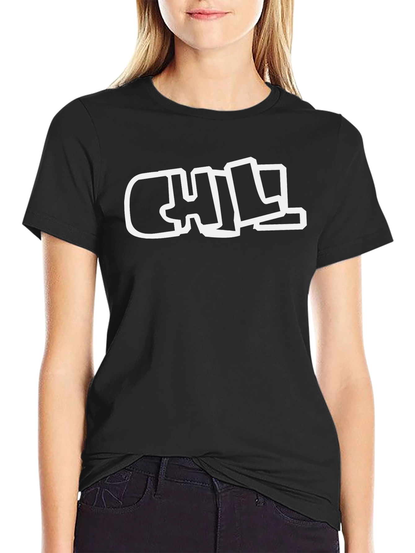 Chill Graphic Black T-Shirt