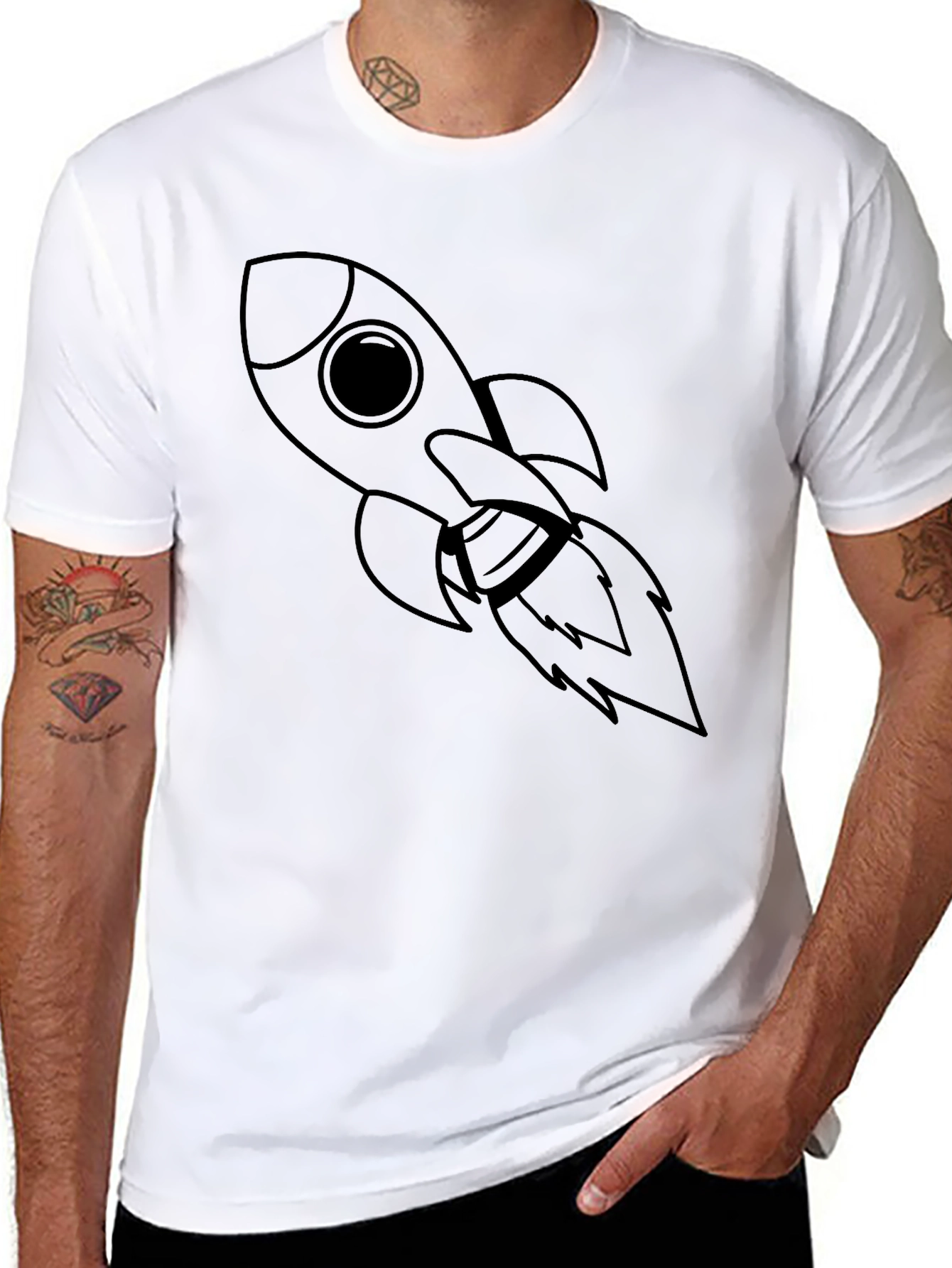Rocket Graphic Tee - Black Unisex T-Shirt