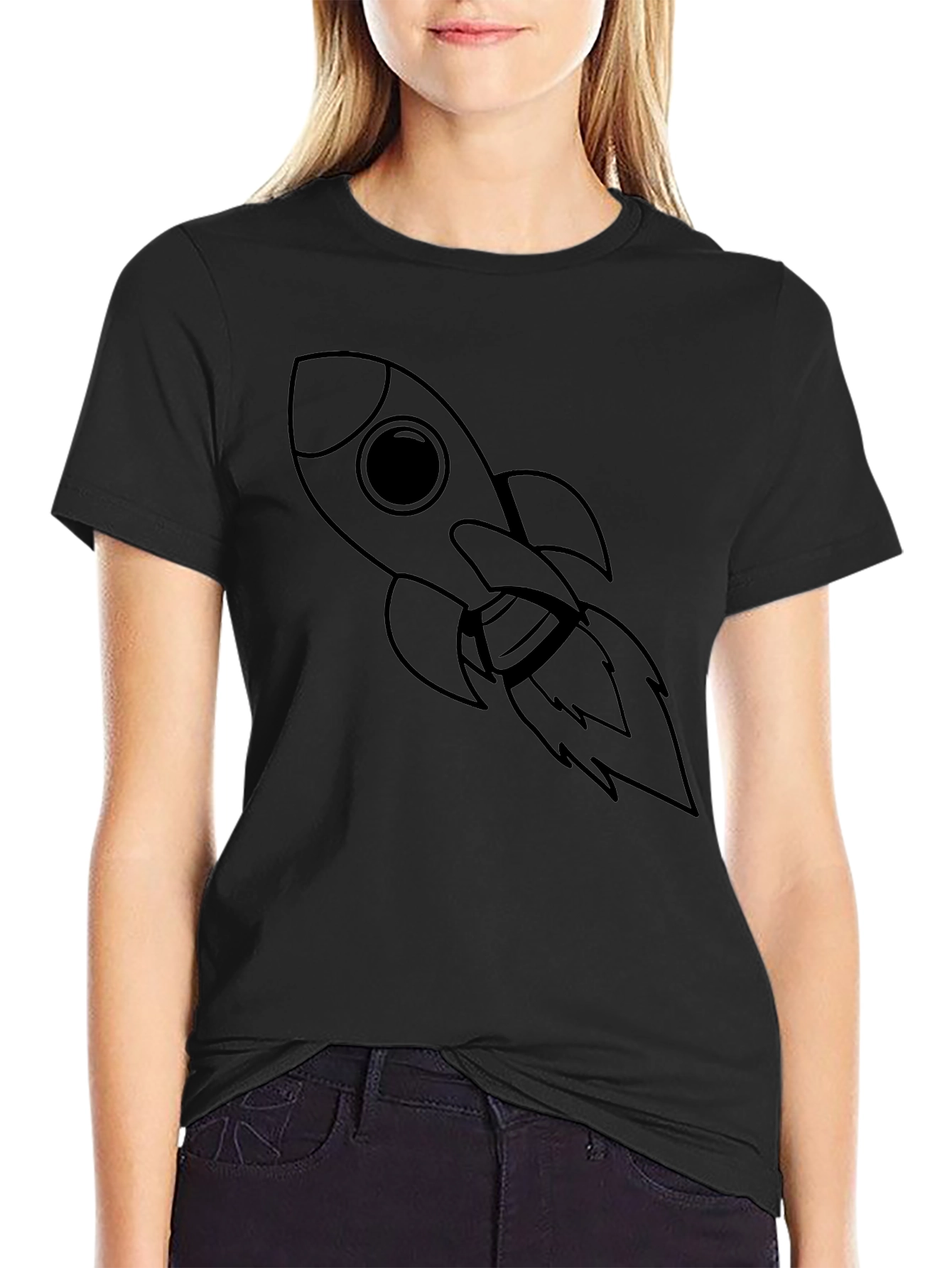 Rocket Graphic Tee - Black Unisex T-Shirt