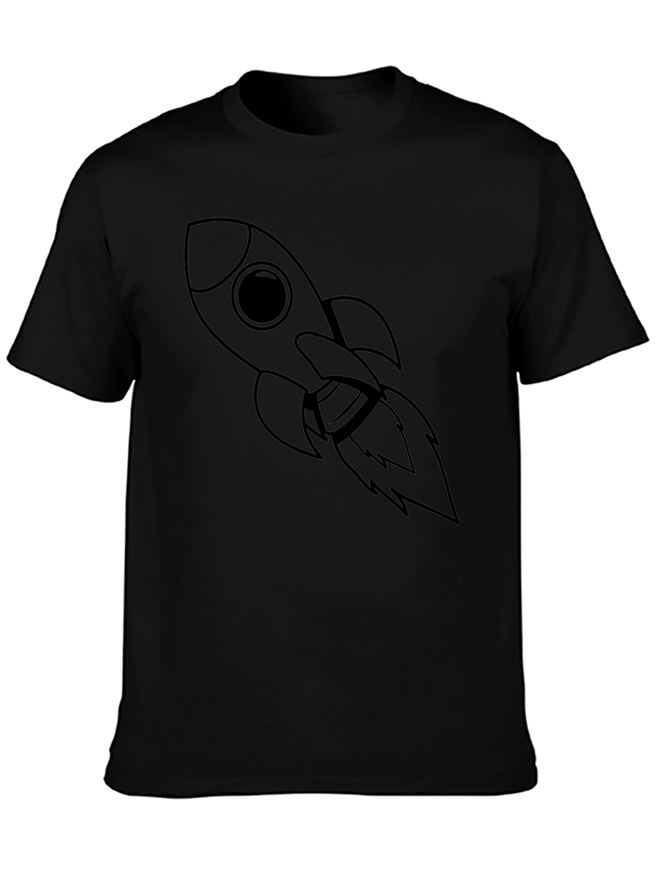 Rocket Graphic Tee - Black Unisex T-Shirt