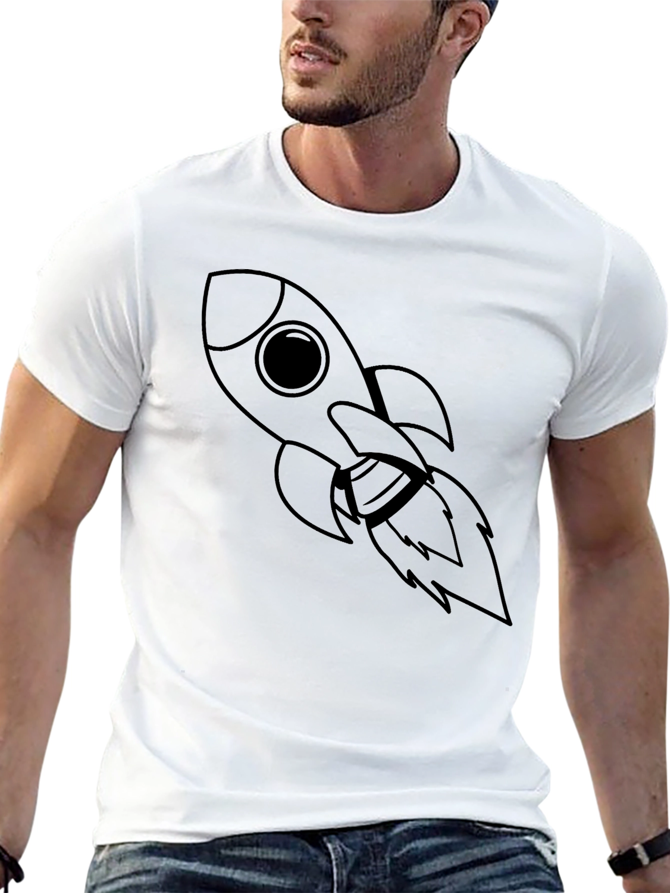 Rocket Graphic Tee - Black Unisex T-Shirt
