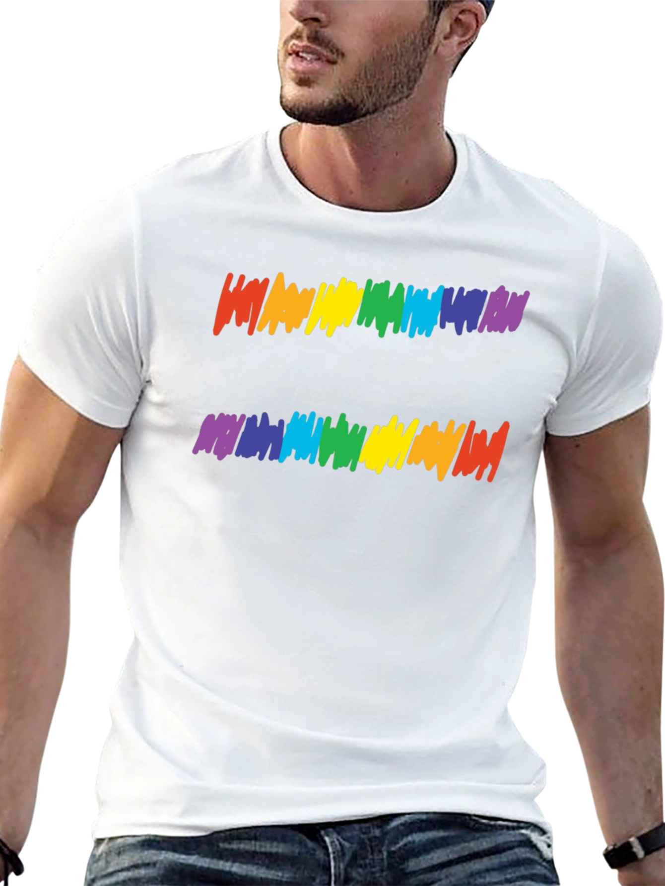 Rainbow Equality Symbol Graphic Tee - Black