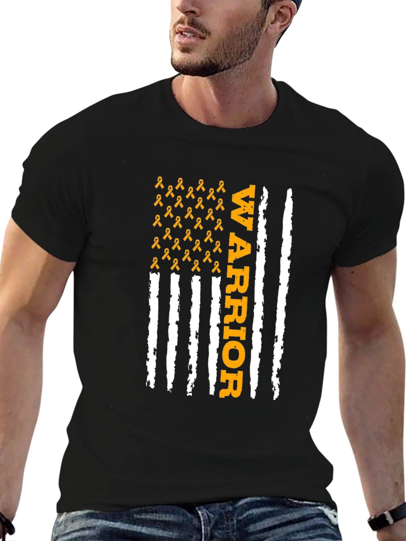 Warrior Ribbon Flag Graphic Tee