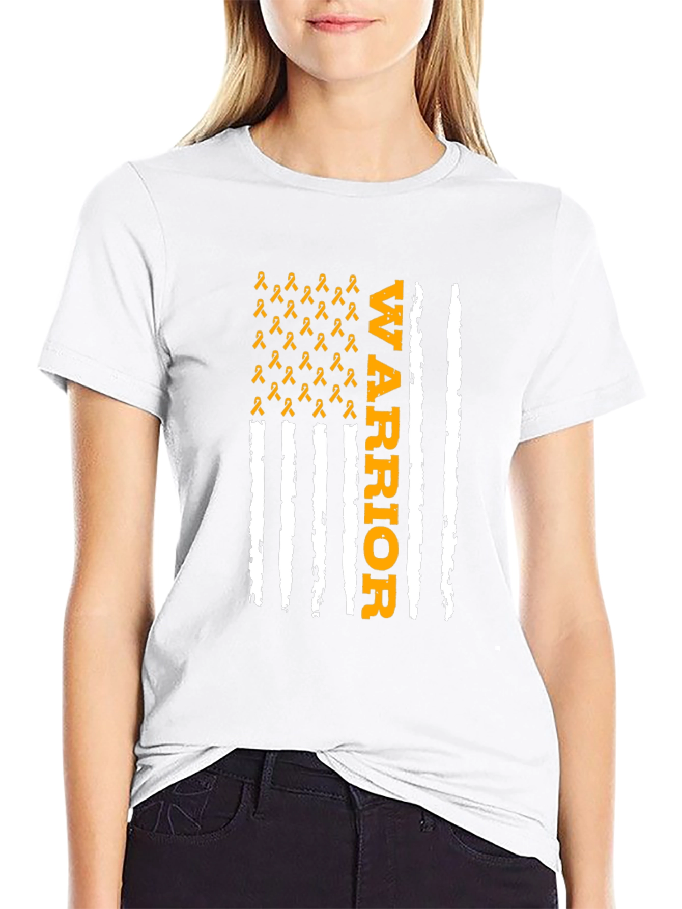 Warrior Ribbon Flag Graphic Tee