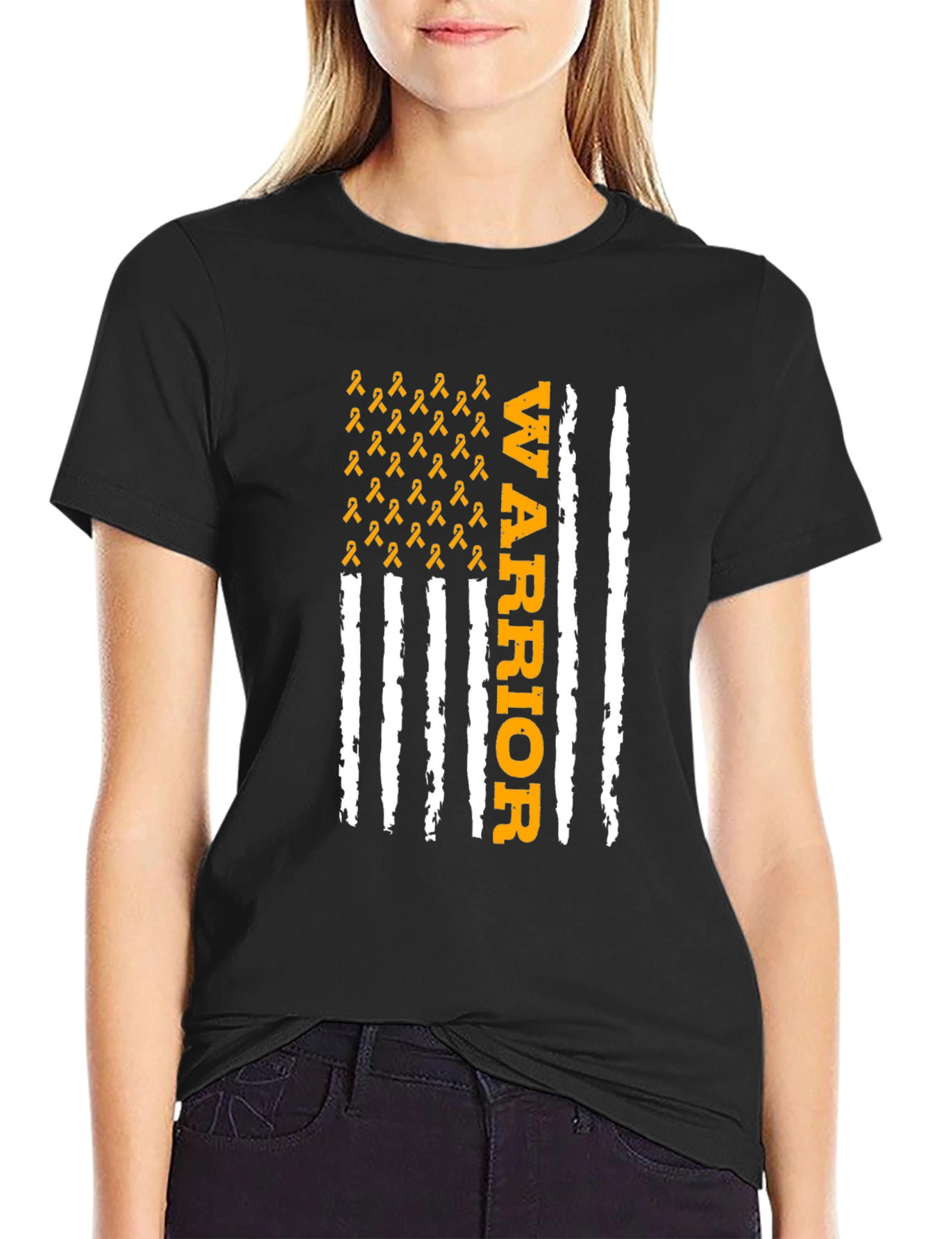 Warrior Ribbon Flag Graphic Tee