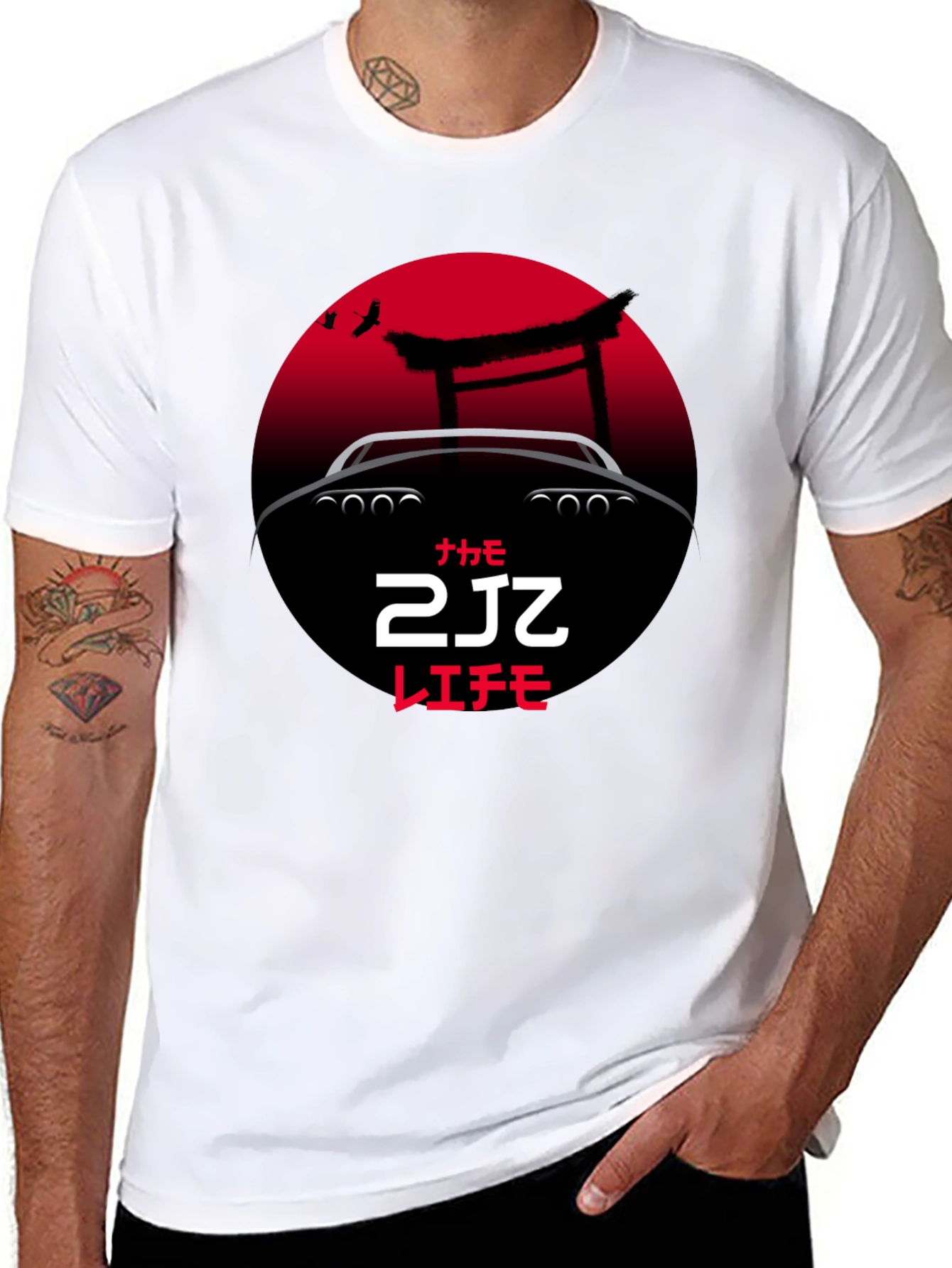 2JZ Car Graphic Tee - Japanese Automotive Culture T-Shirt